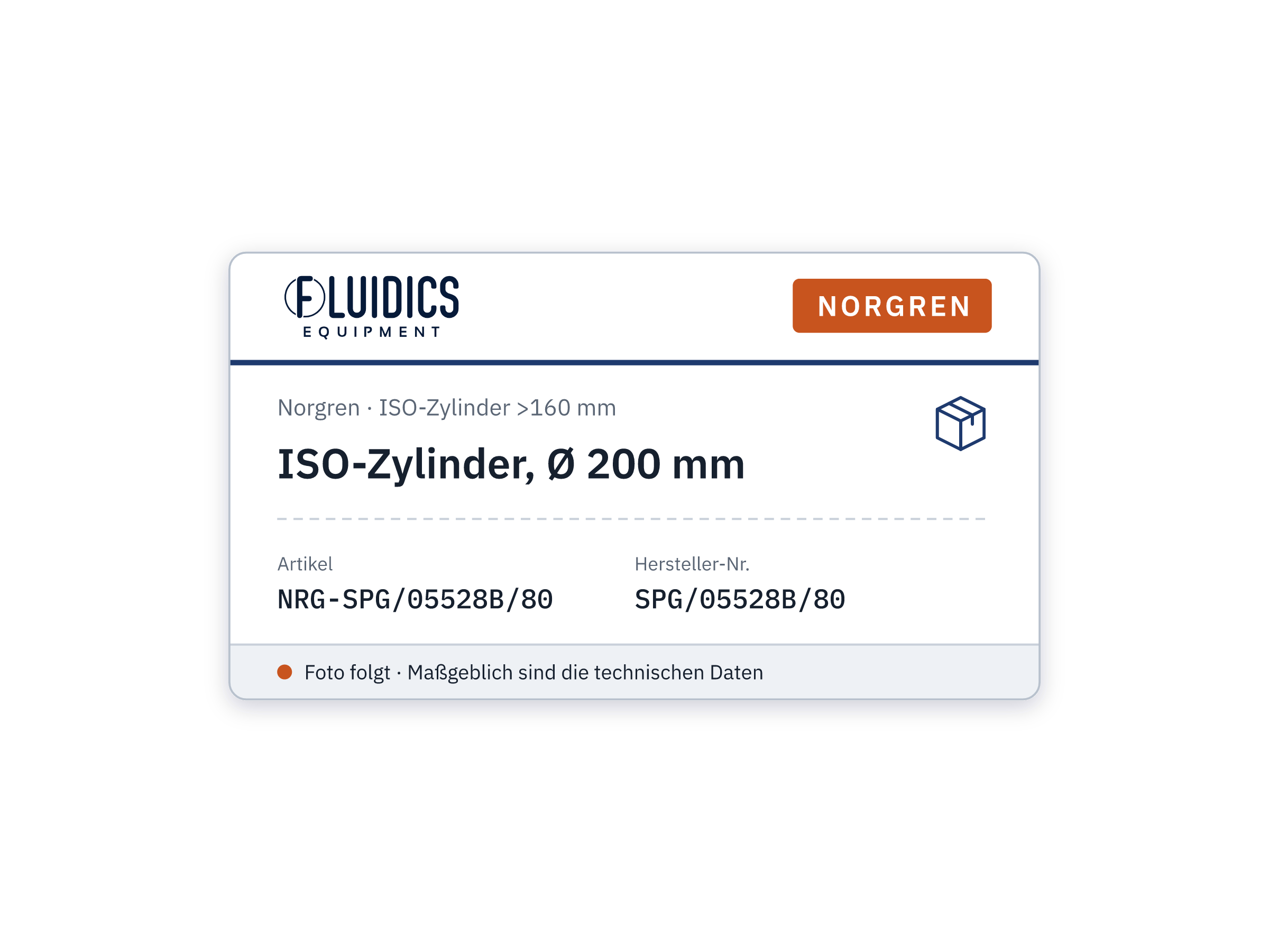 ISO cylinder, 200 mm bore - Norgren SPG/05528B/80