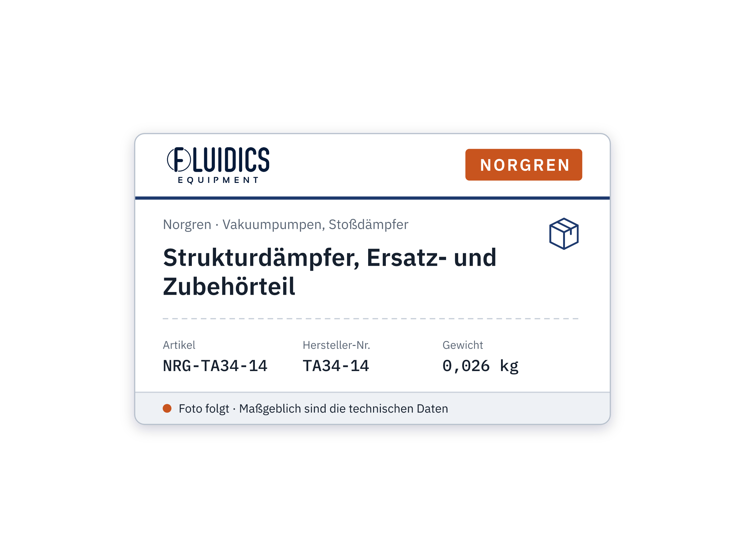 Strukturdämpfer, Ersatz- und Zubehörteil - Norgren TA34-14