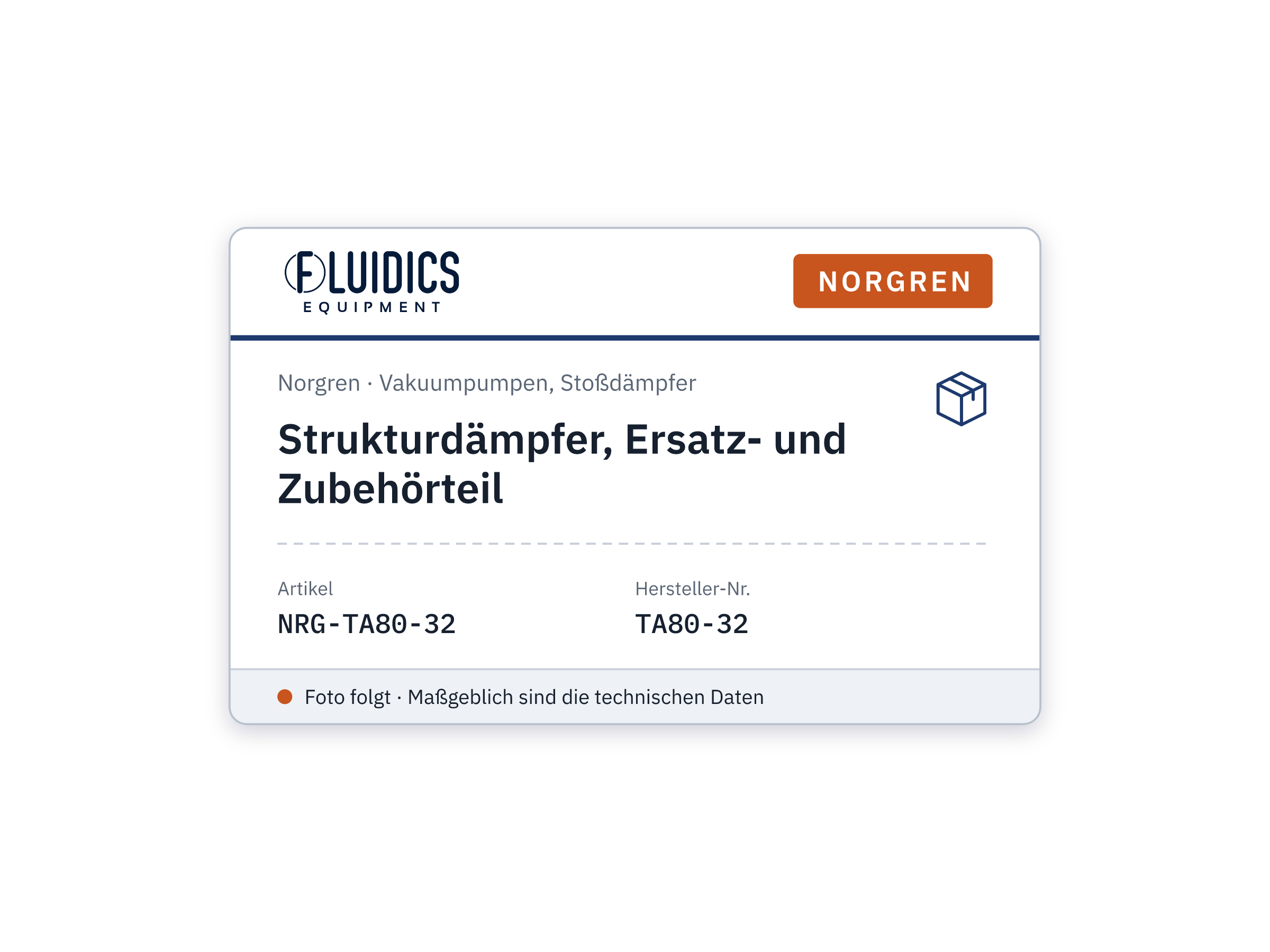 Strukturdämpfer, Ersatz- und Zubehörteil - Norgren TA80-32