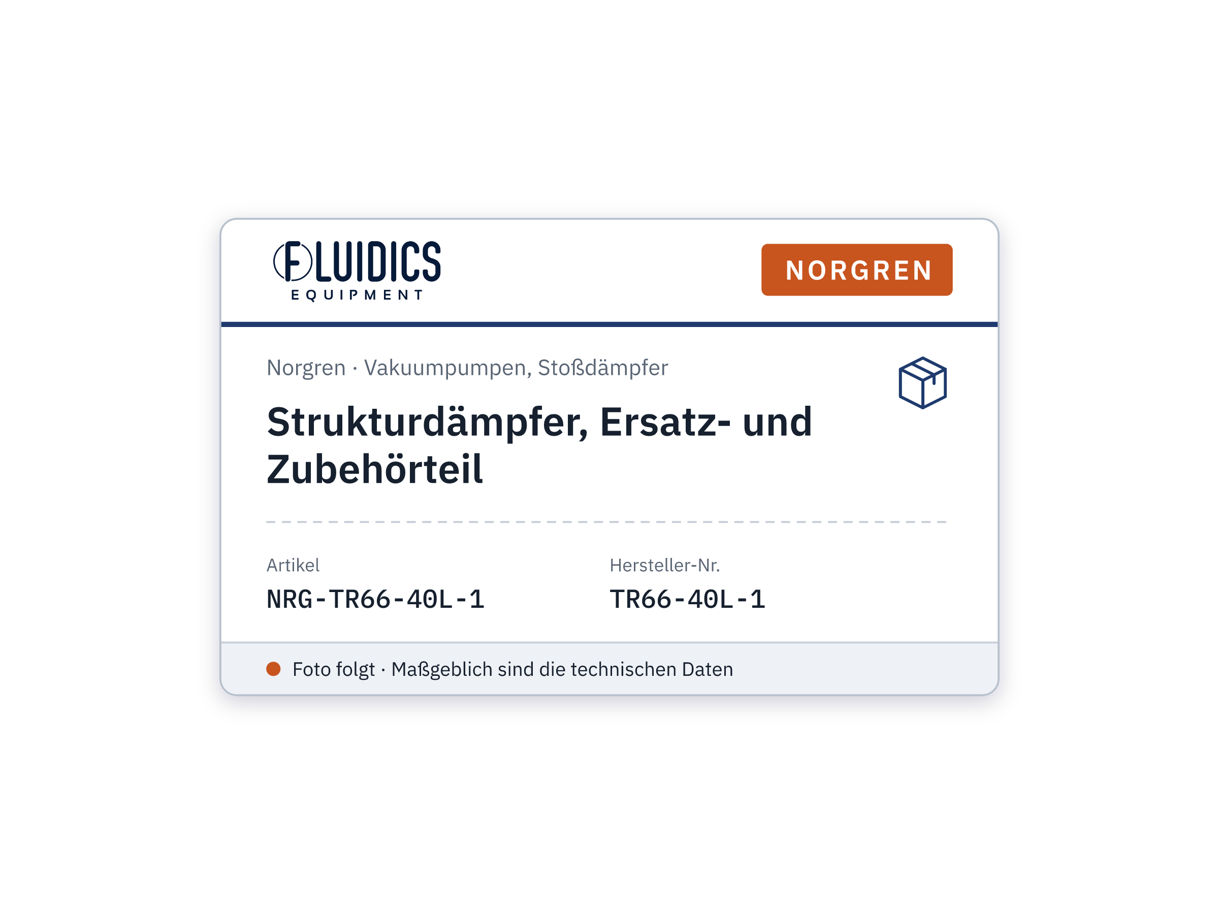 Strukturdämpfer, Ersatz- und Zubehörteil - Norgren TR66-40L-1