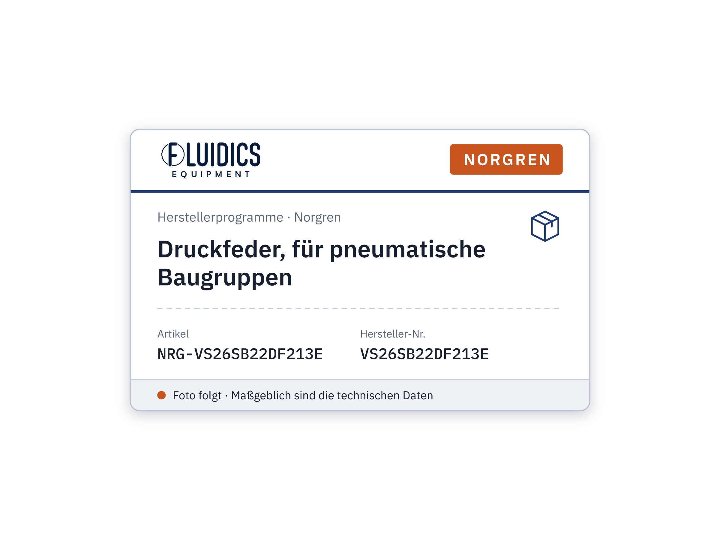 Druckfeder, für pneumatische Baugruppen - Norgren VS26SB22DF213E
