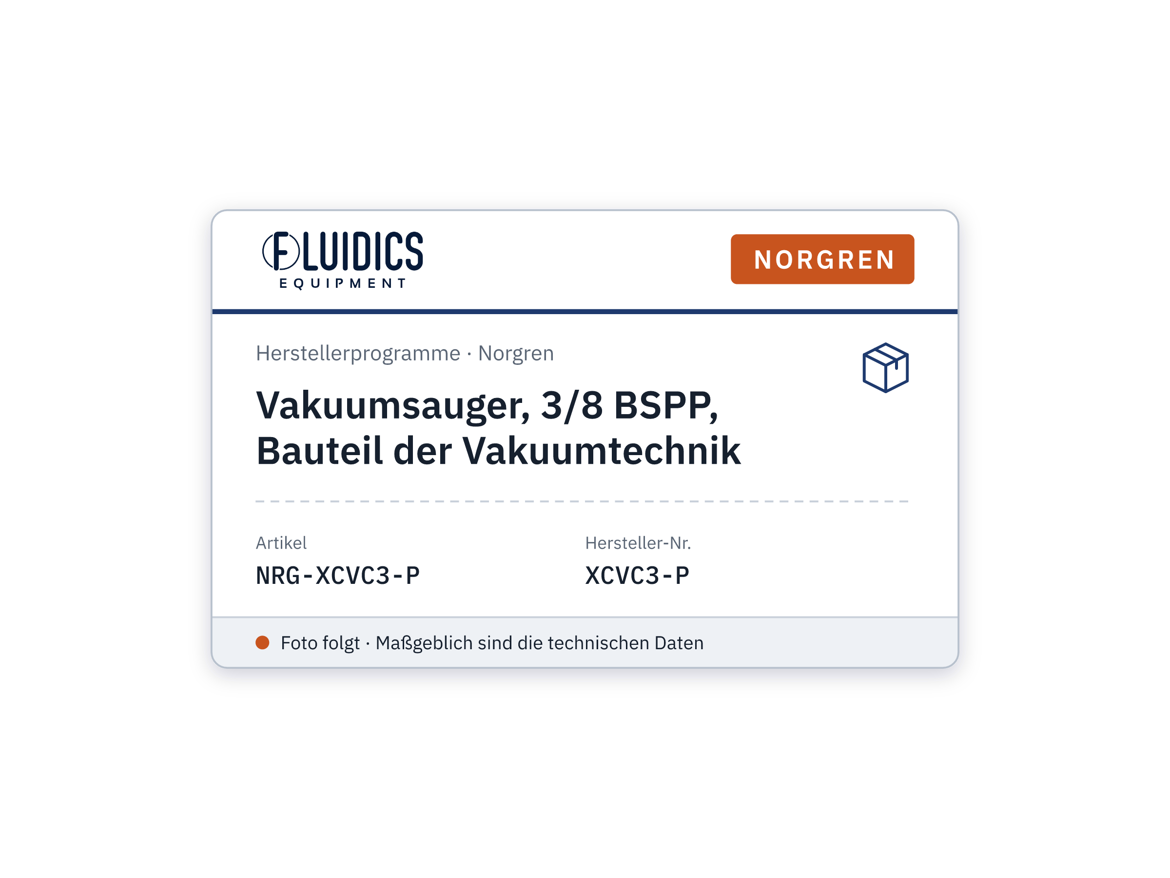 Vakuumsauger, 3/8 BSPP, Bauteil der Vakuumtechnik - Norgren XCVC3-P