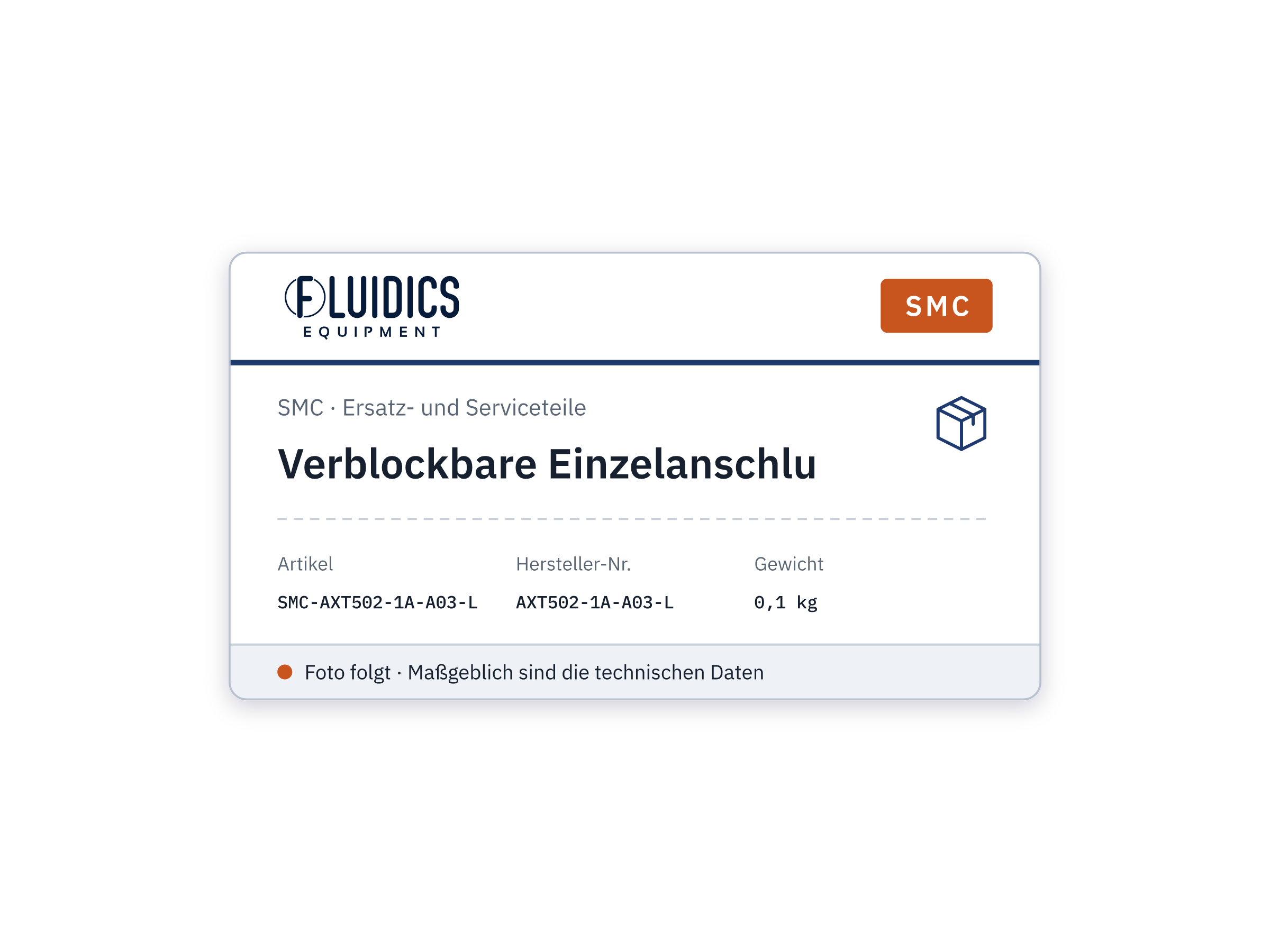 Verblockbare Einzelanschlu - SMC AXT502-1A-A03-L