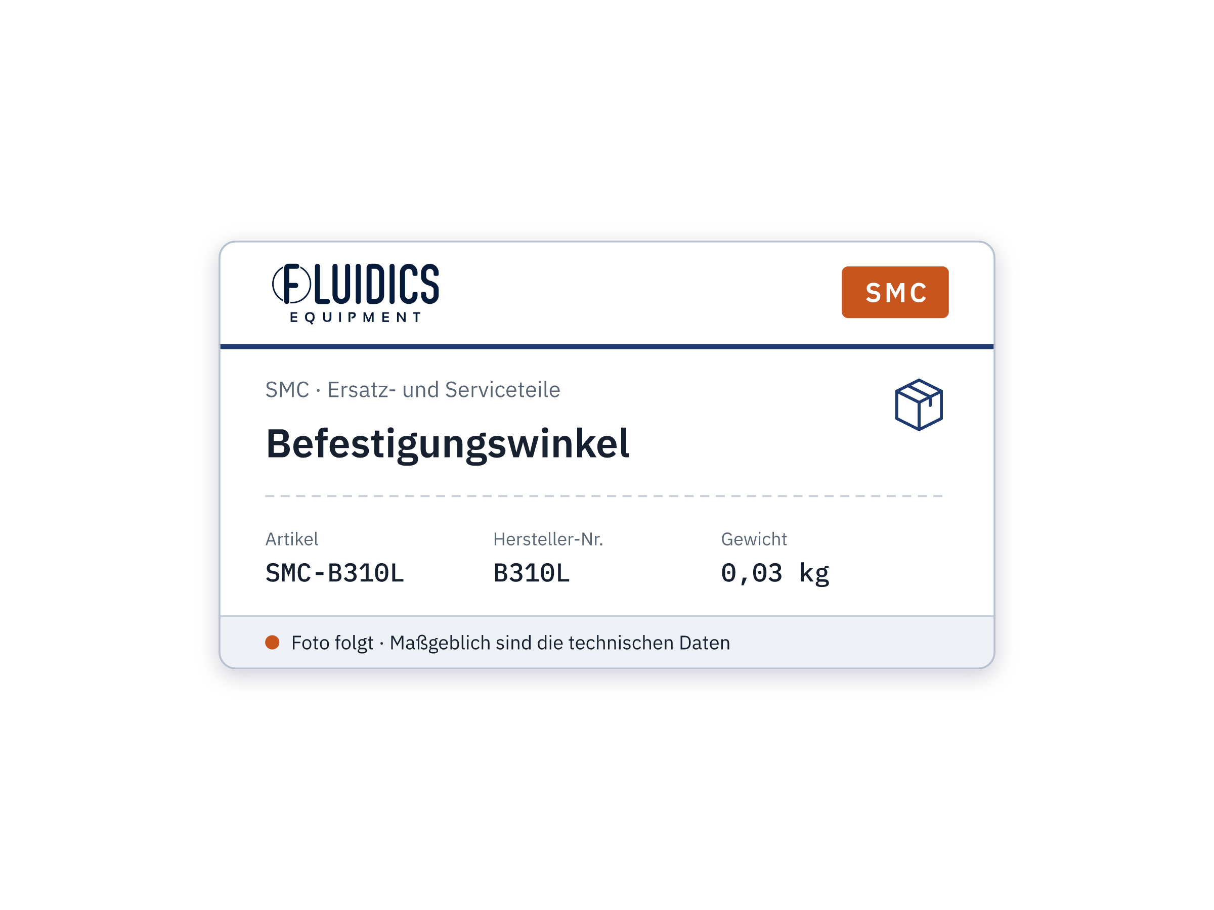 Befestigungswinkel - SMC B310L