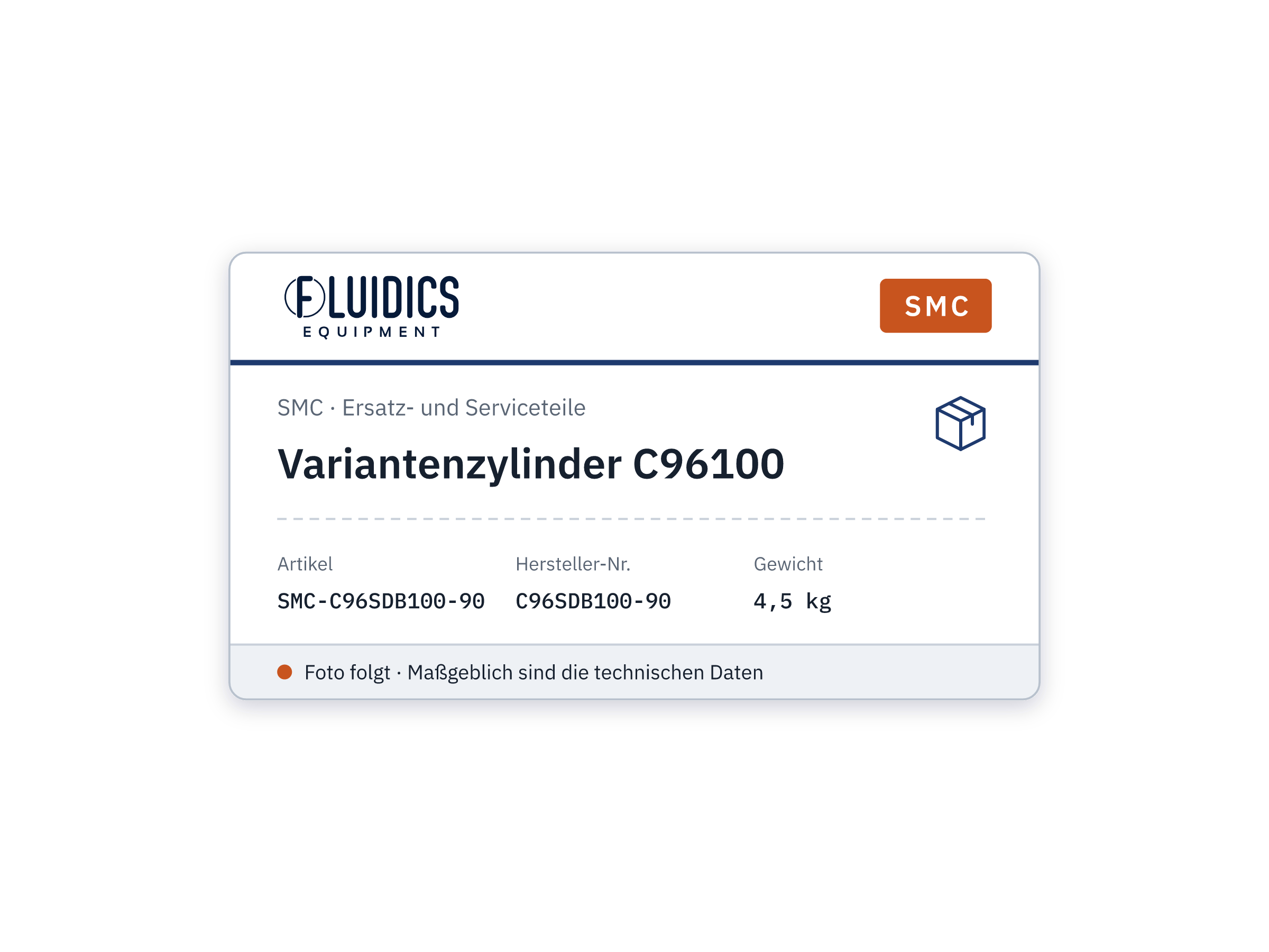 Variantenzylinder C96100 - SMC C96SDB100-90