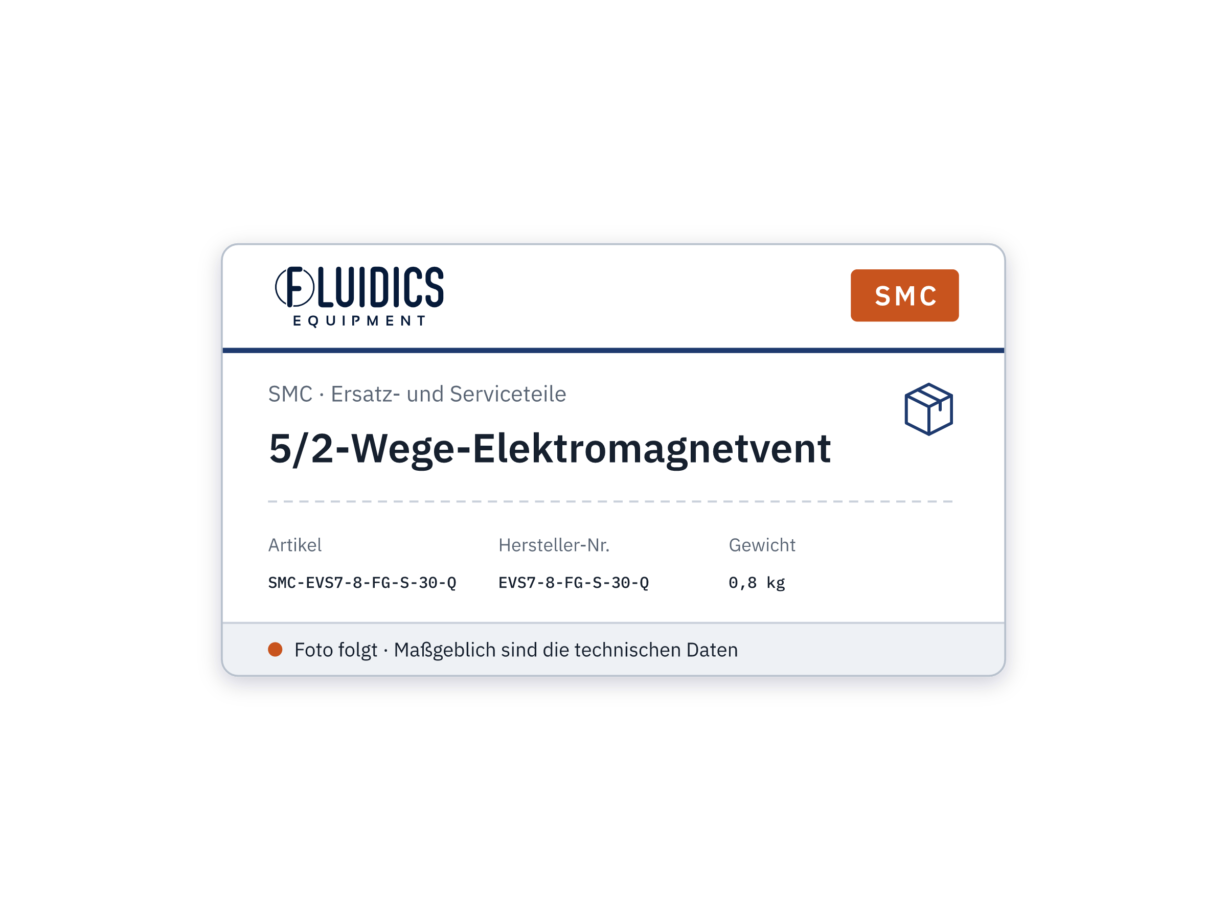 5/2-Wege-Elektromagnetvent - SMC EVS7-8-FG-S-30-Q
