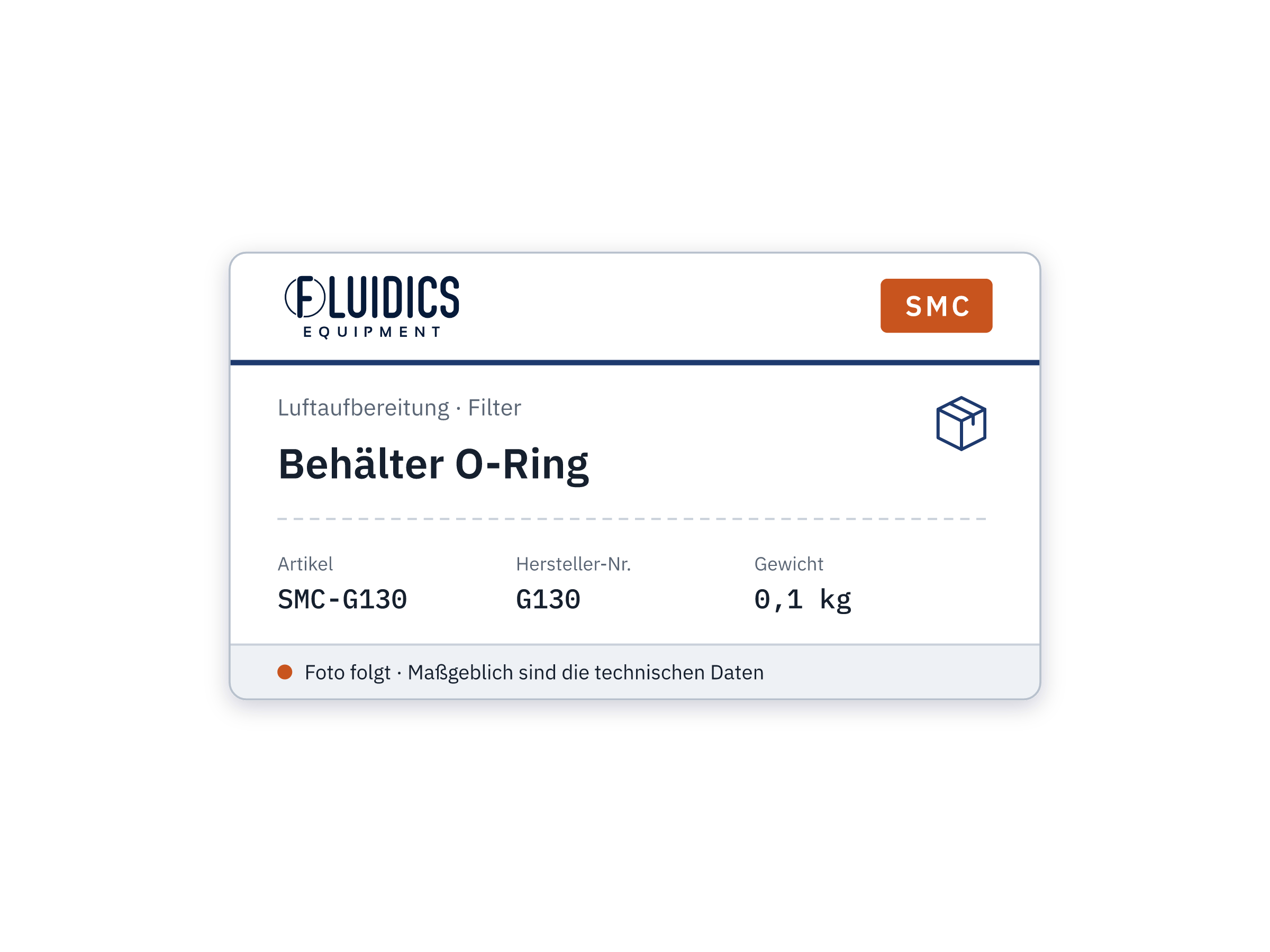 Behälter O-Ring - SMC G130