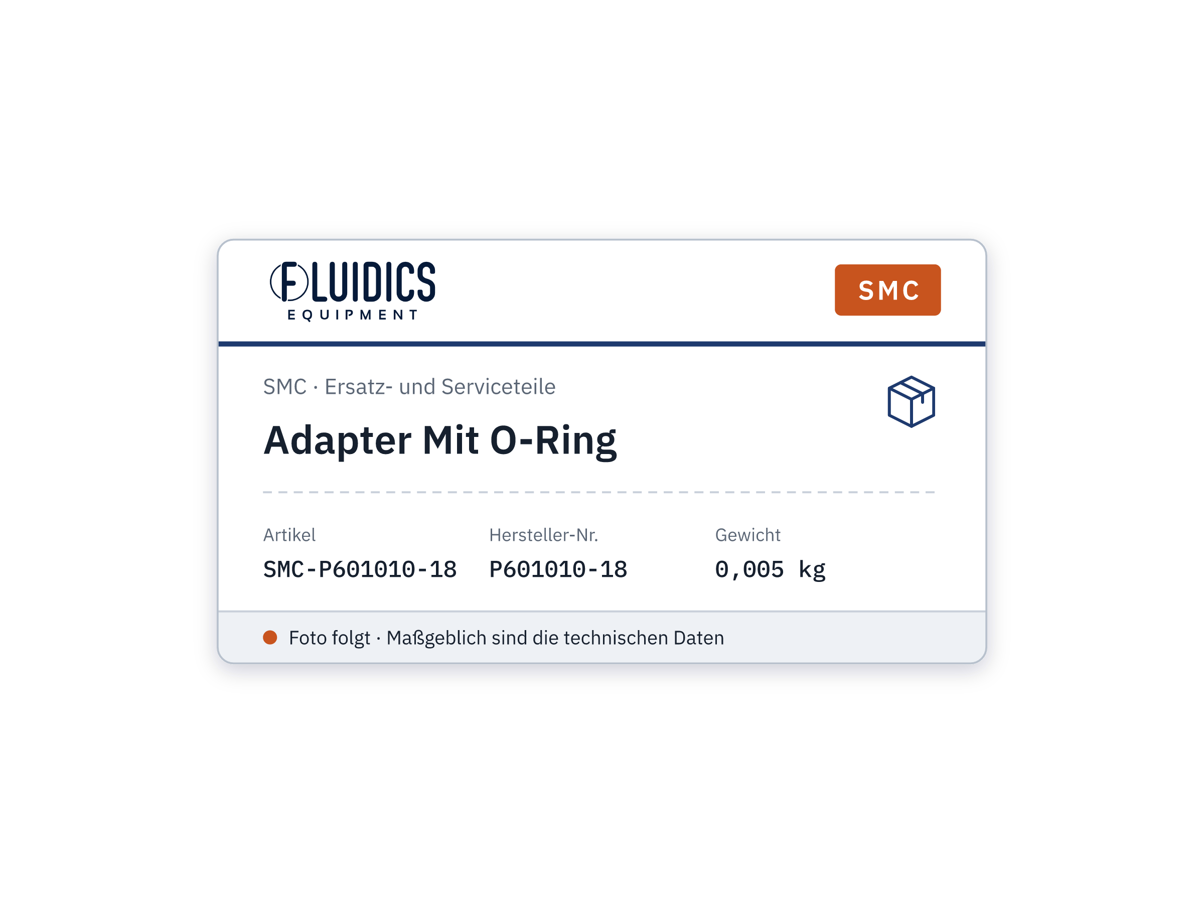 Adapter Mit O-Ring - SMC P601010-18