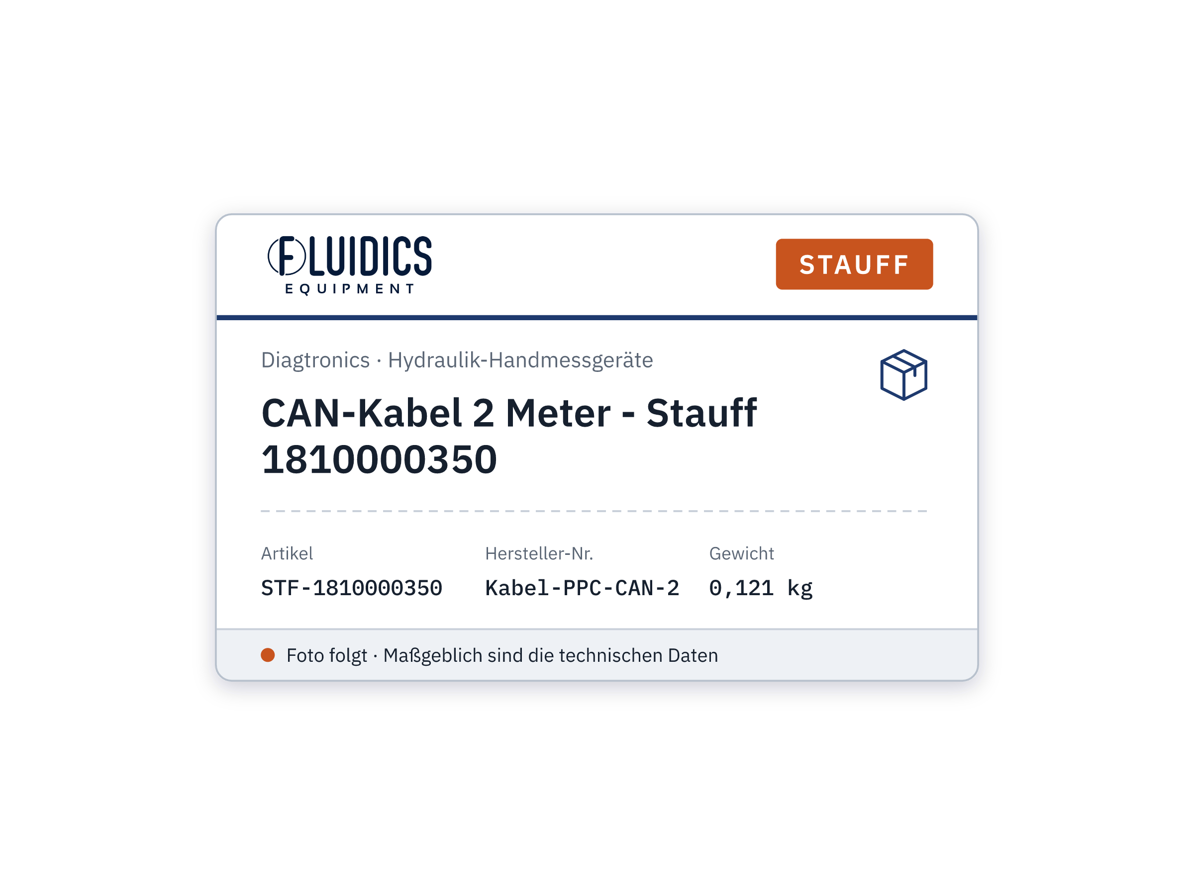 CAN-Kabel 2 Meter - Stauff 1810000350
