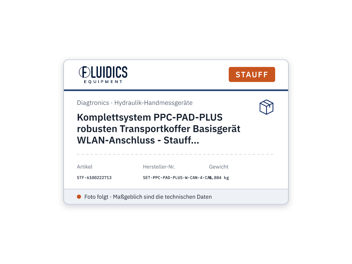 Komplettsystem PPC-PAD-PLUS robusten Transportkoffer Basisgerät WLAN-Anschluss - Stauff 6100222713