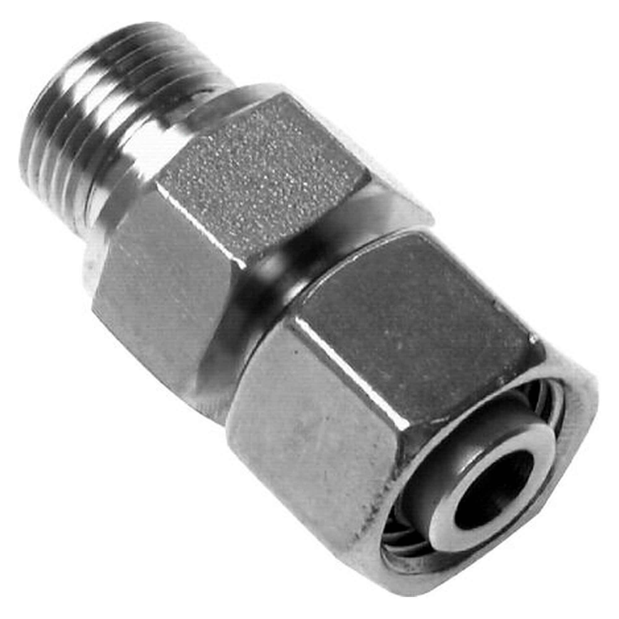 Einstellbare Schneidringverschraubung, Gewinde M 20x1,5, Rohrstutzen 14 S, schwere Baureihe, 1.4571