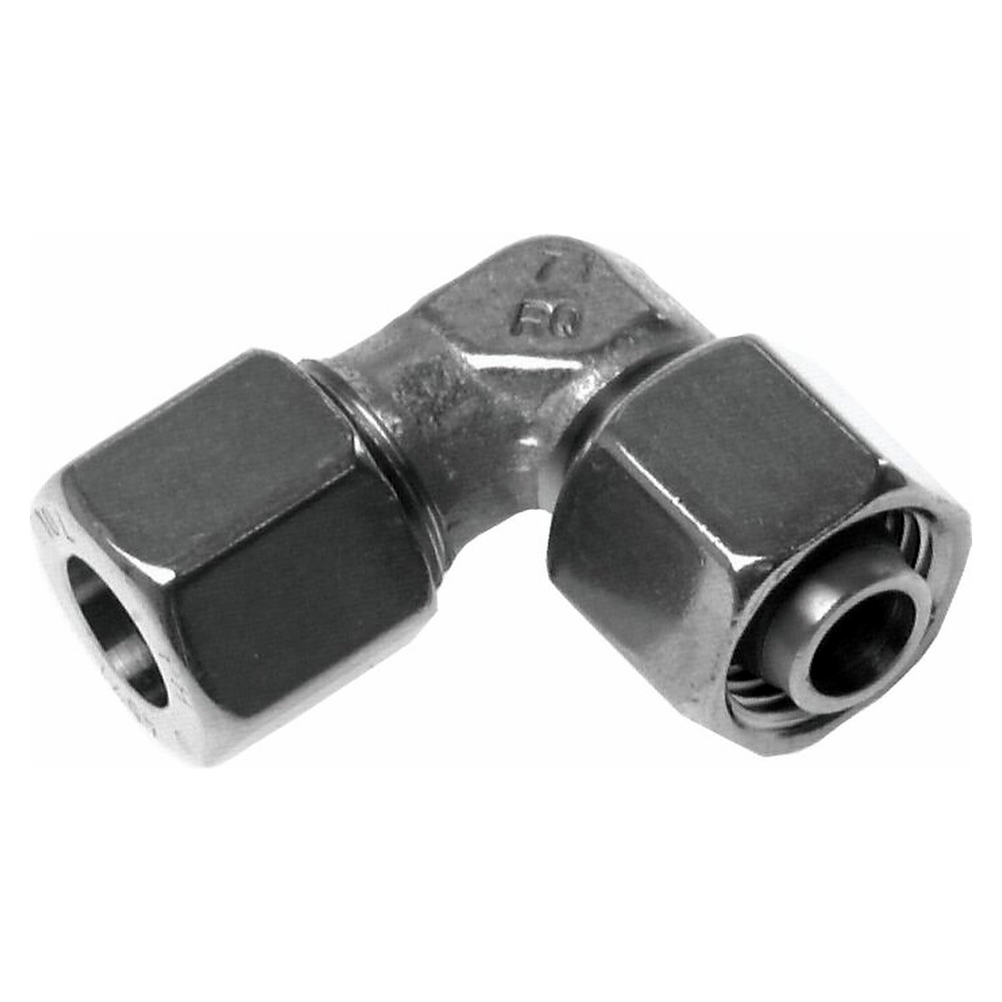 Adjustable elbow coupling, tube 16 S, stainless steel 1.4571