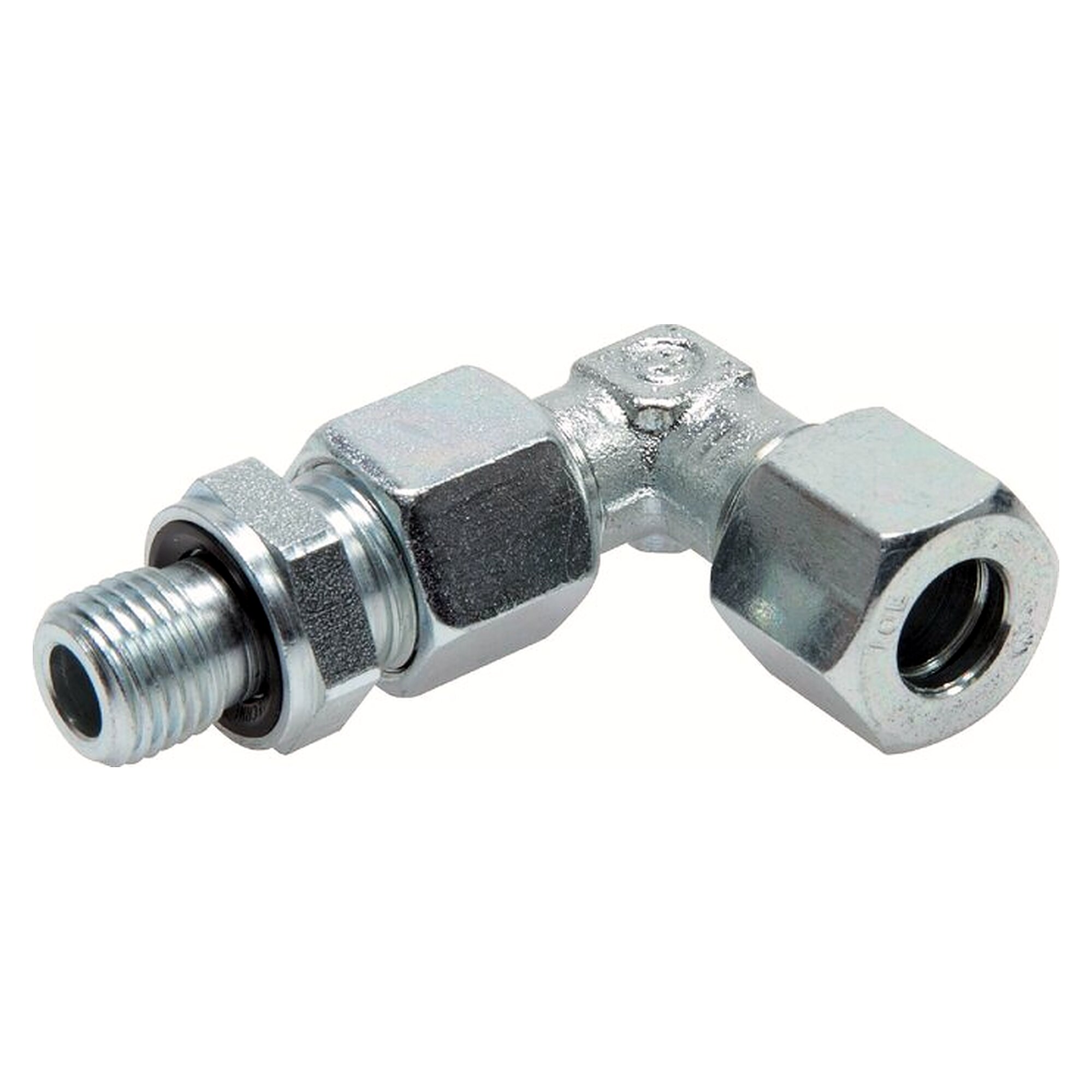 Winkel-Einschraubverschraubung einstellbar, G 1-1/4", Rohr 35 L, Stahl verzinkt