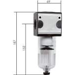 F 34 M Multifix Filter, G 3/4", Baur. 2, Metallbehälter mit Sichtrohr