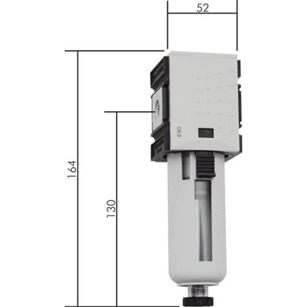 F 38 F AMNC Futura Filter, G 3/8", Kunststoffbehälter mit Schutzkorb