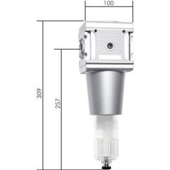 F 10 M AM Multifix Filter, G 1", Baur. 5, Metallbehälter mit Sichtrohr