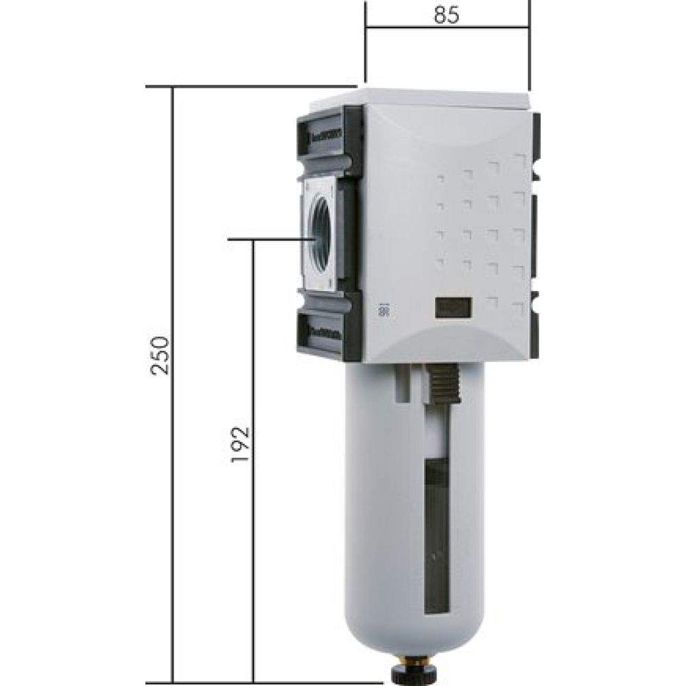 F 34 F AMNC Futura Filter, G 3/4", Kunststoffbehälter mit Schutzkorb