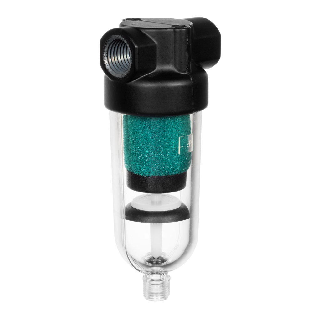 Miniature Puraire coalescing filter, 1/4 PTF, 0.01µm, automatic drain - Norgren F39-200-A0TA