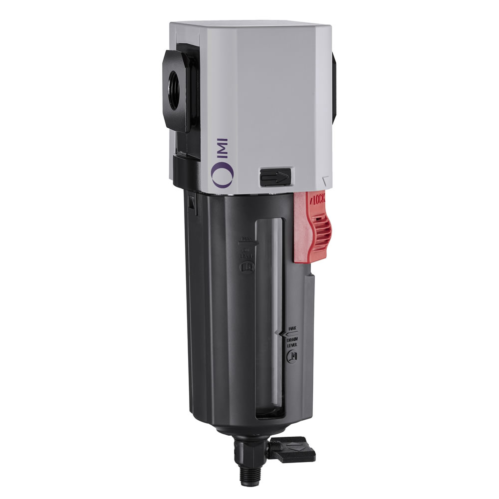 Excelon Plus filter, 3/8 PTF, 5 µm, manual drain, polycarbonate (pc) bowl - Norgren F84G-3AN-QP1