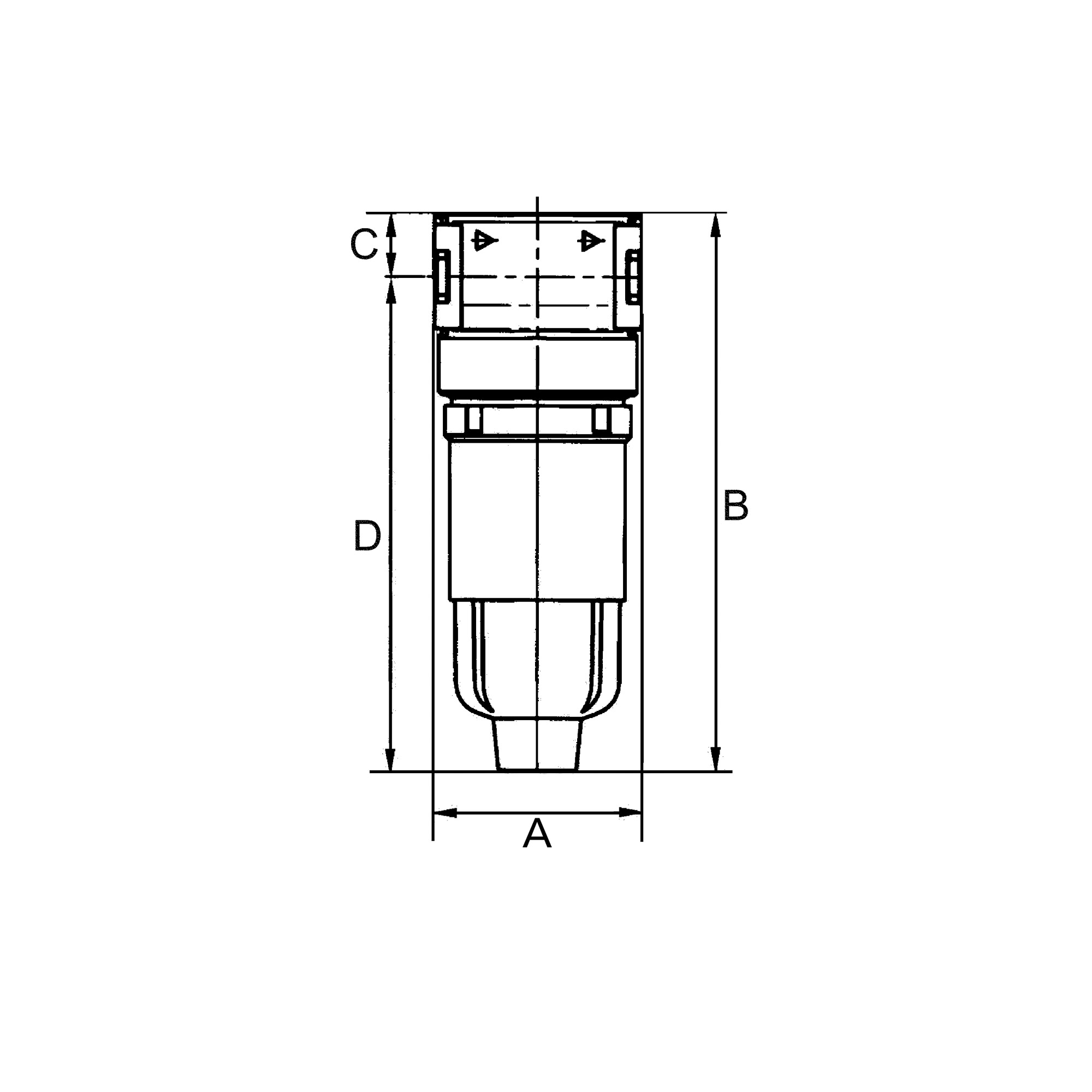 Aktivkohlefilter »multifix-mini«, mit Metallbehälter, BG 0, G 1/8 - Riegler 100378