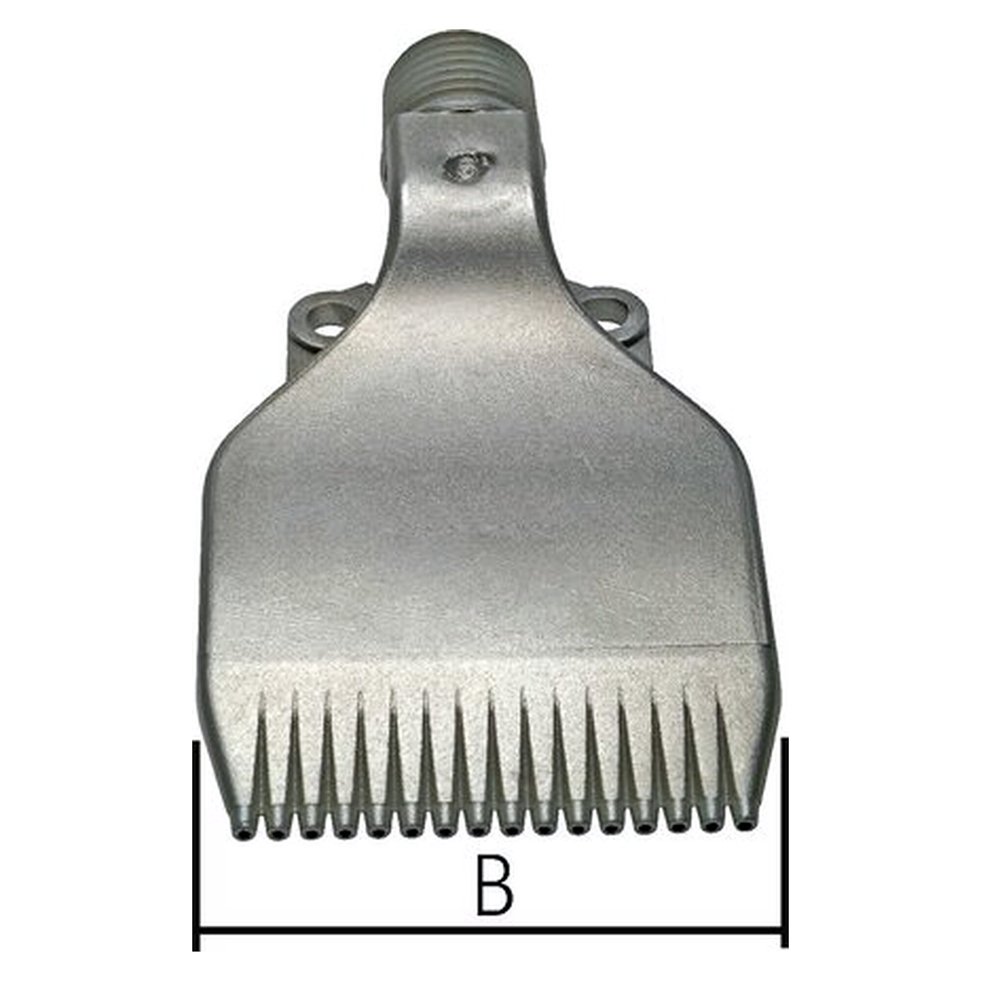 Mehrkanal-Fächerdüse, 70mm, G 1/4", 1.4404, Luftverbrauch bei 4 bar 860 l/min