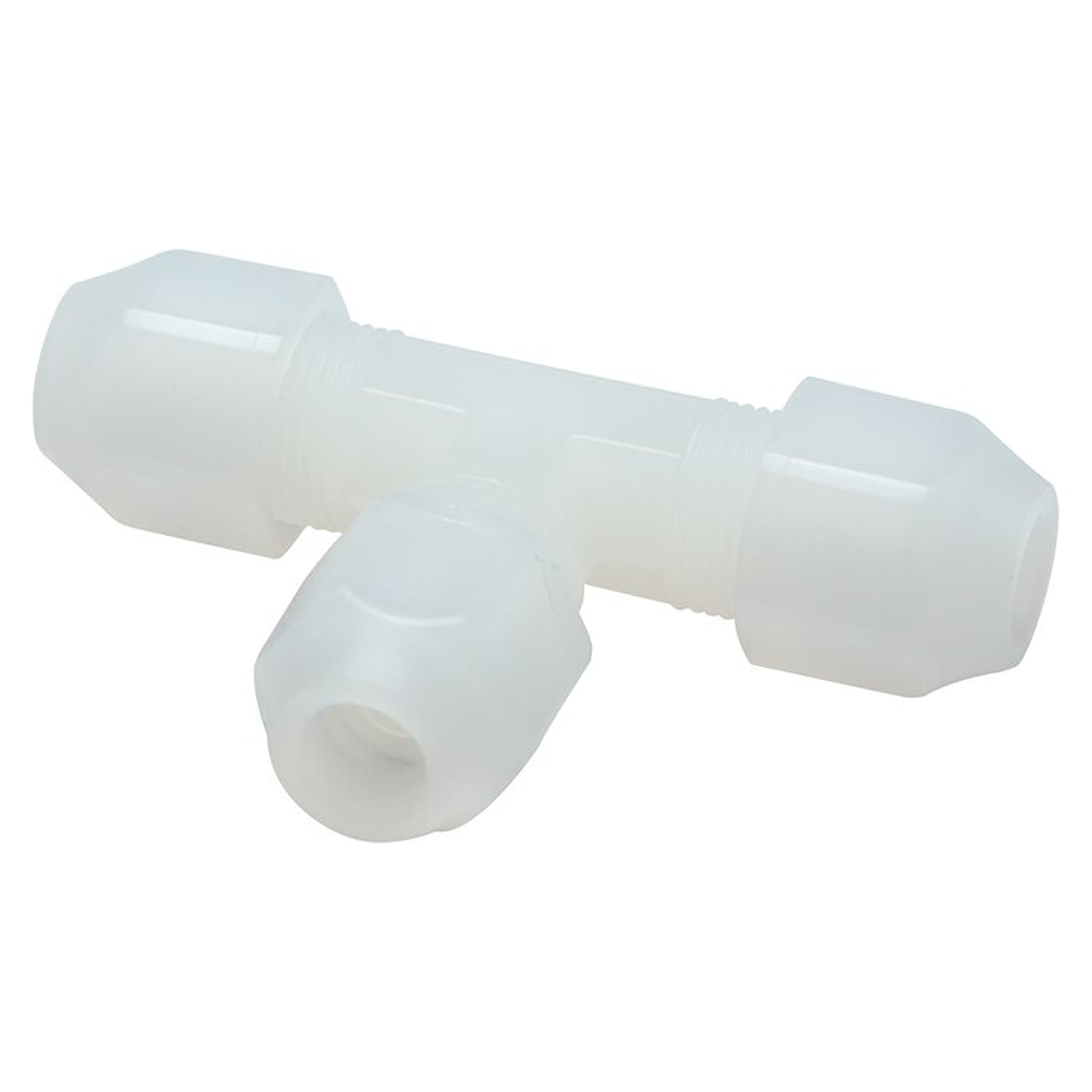 Hose connector, tee design, tube 8x6 mm, PVDF, temperature range from -20 °C to +120 °C
