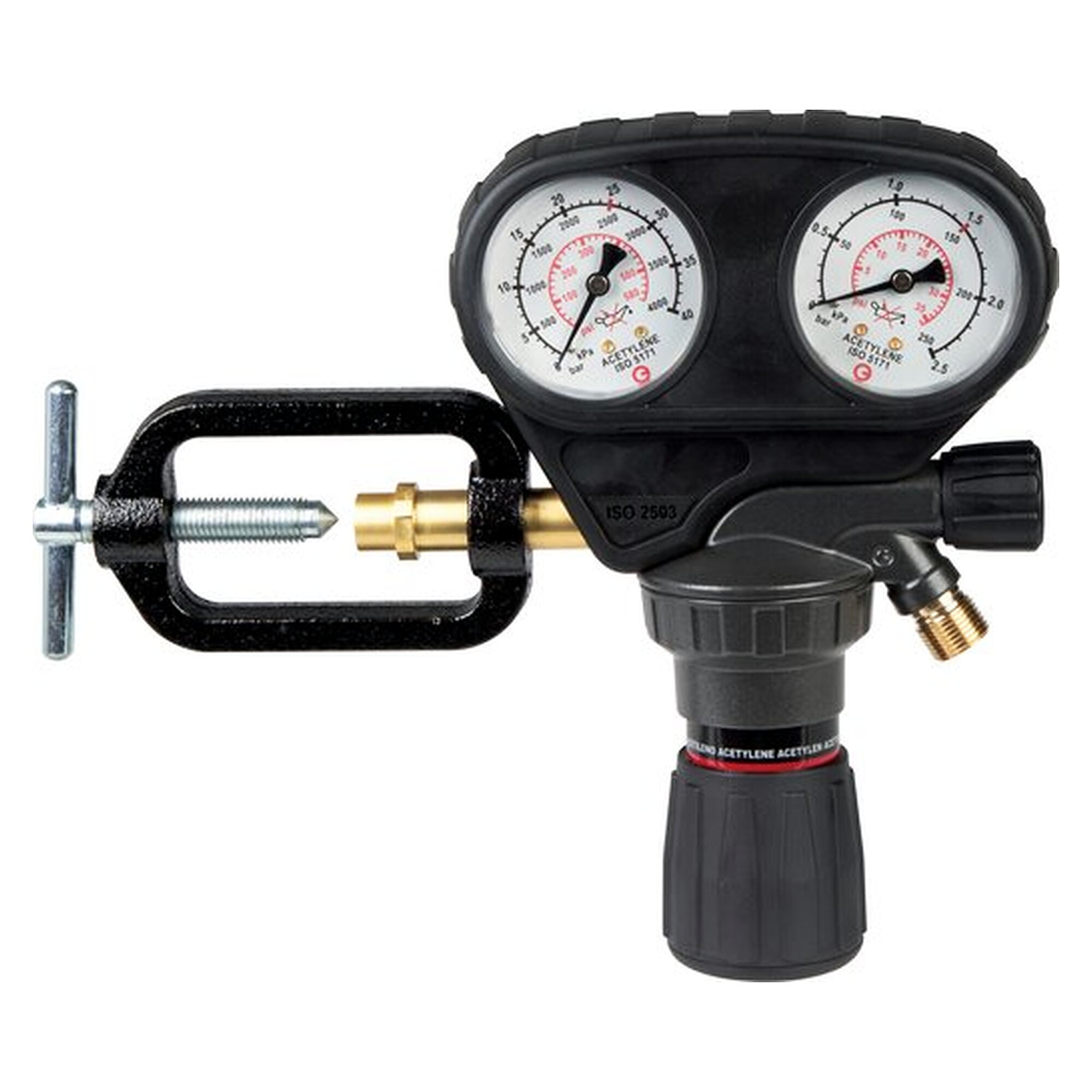 Flaschendruckminderer, 0 - 1,5 bar, Eingangsdruck 25 bar, Temperaturbereich -20 bis +60 °C