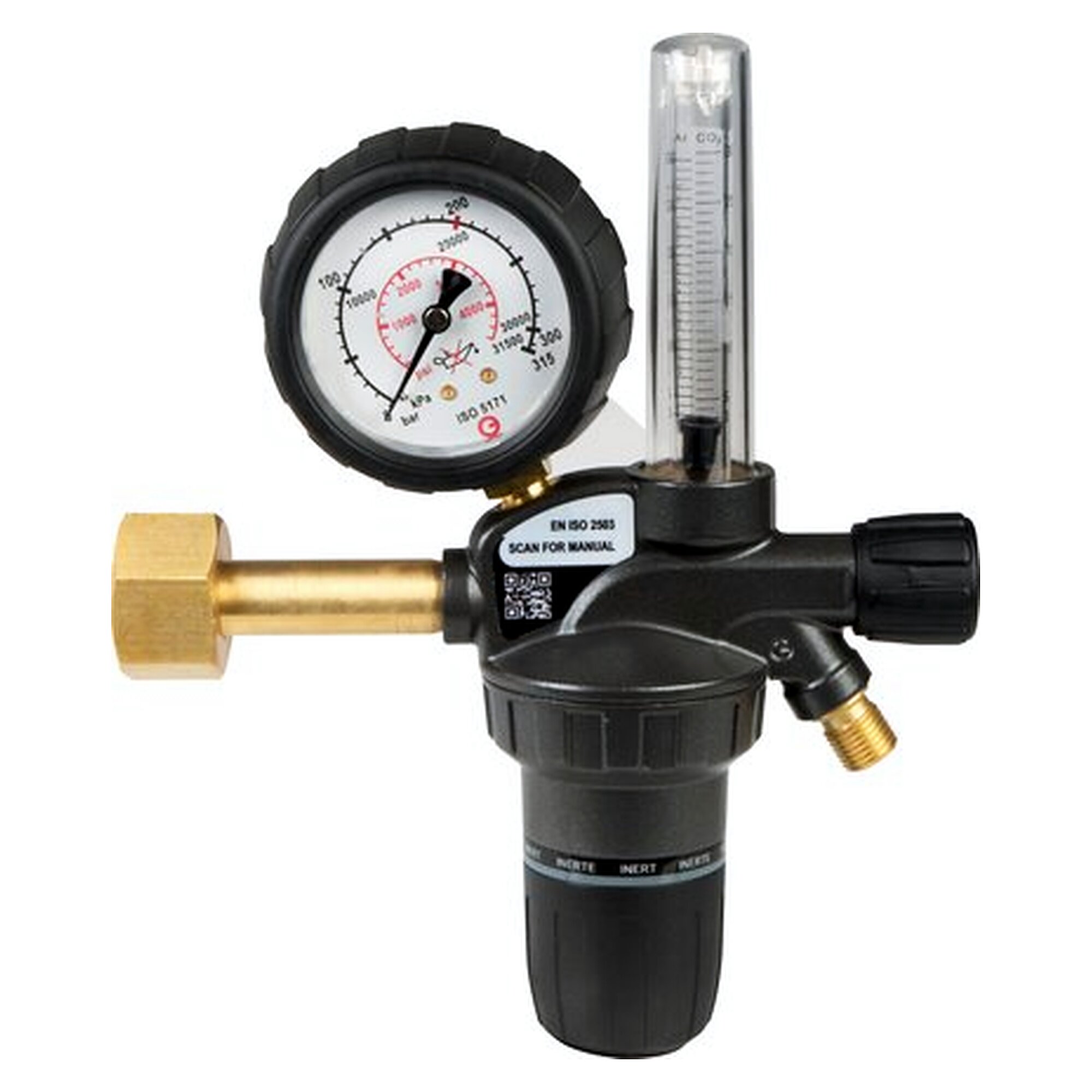 Flaschendruckminderer, 200 bar, Temperaturbereich -20 bis +60 °C, zur Verwendung mit Formiergas