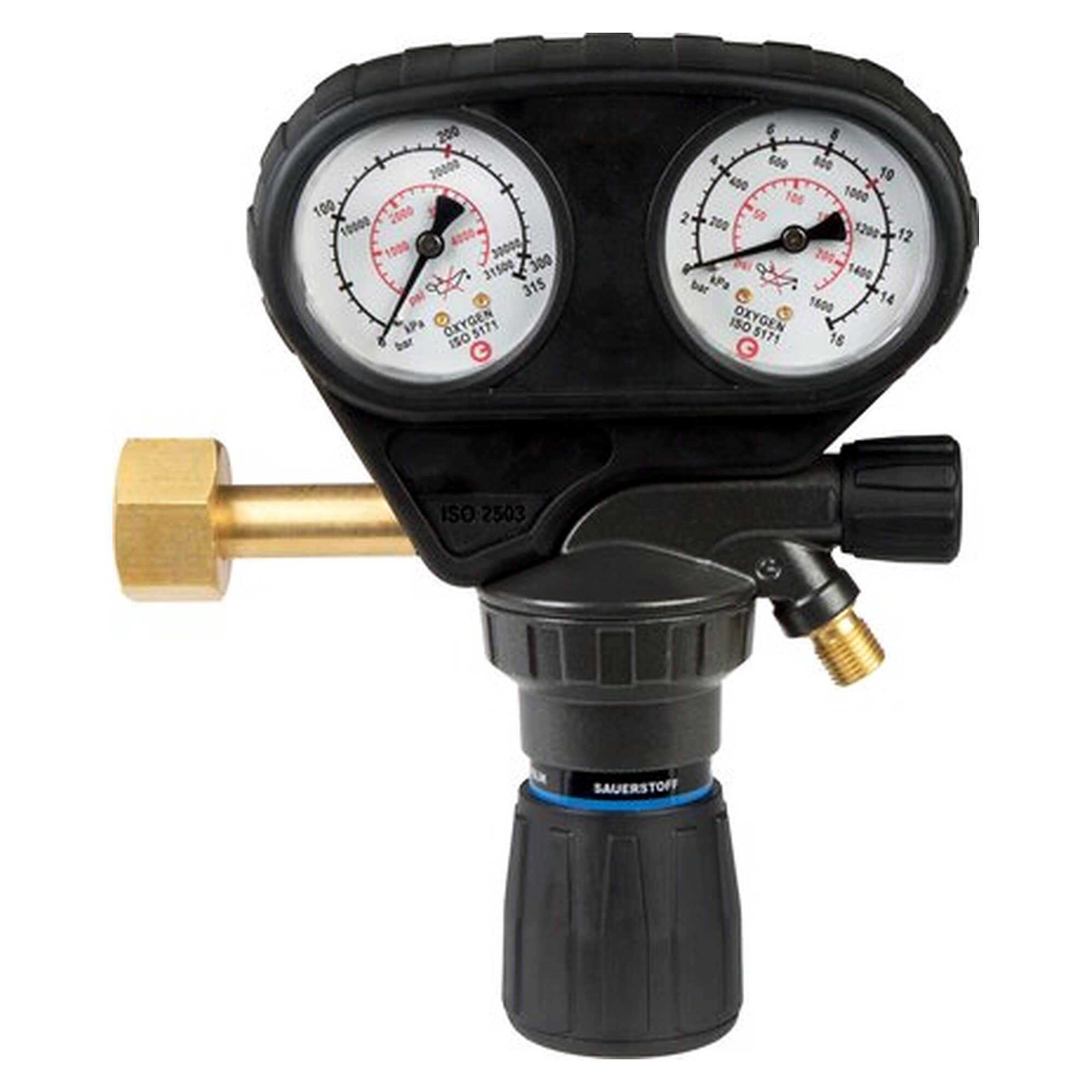 Cylinder pressure regulator, 0 - 10 bar, inlet pressure 200 bar, cylinder connection G 3/4" (female)