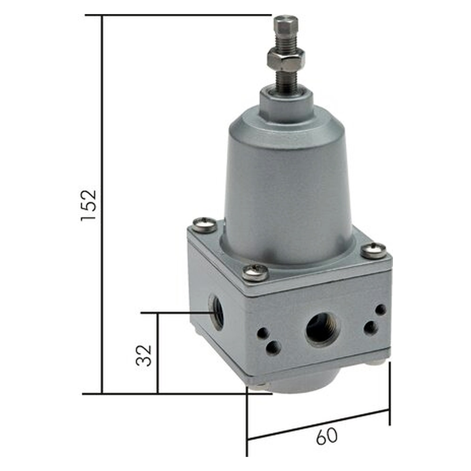 Precision pressure regulator, G 1/4", 0.2 - 5 bar, zinc die casting Z410
