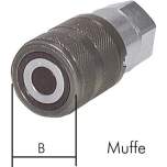 Flat-Face-Kupplung, Muffe Baugr. 8, G 2"(IG)