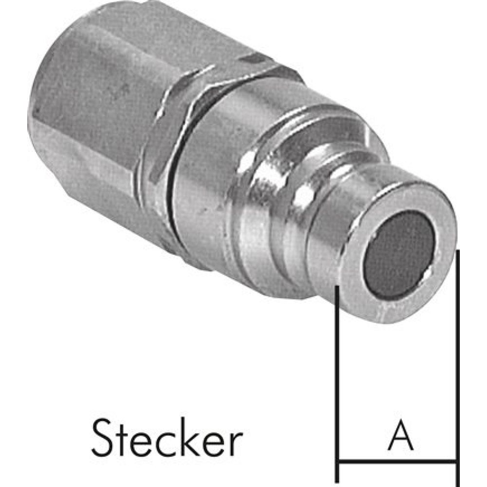 Flat-Face-Kupplung, Stecker Baugr. 8, G 2"(IG)