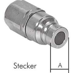 Flat-Face-Kupplung, Stecker Baugr. 8, G 2"(IG)