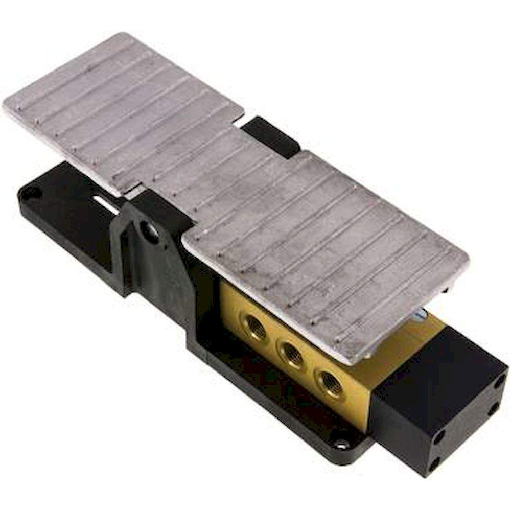 FG-5314. 5/3-way (centre position closed)-foot valve, G 1/4", spring return