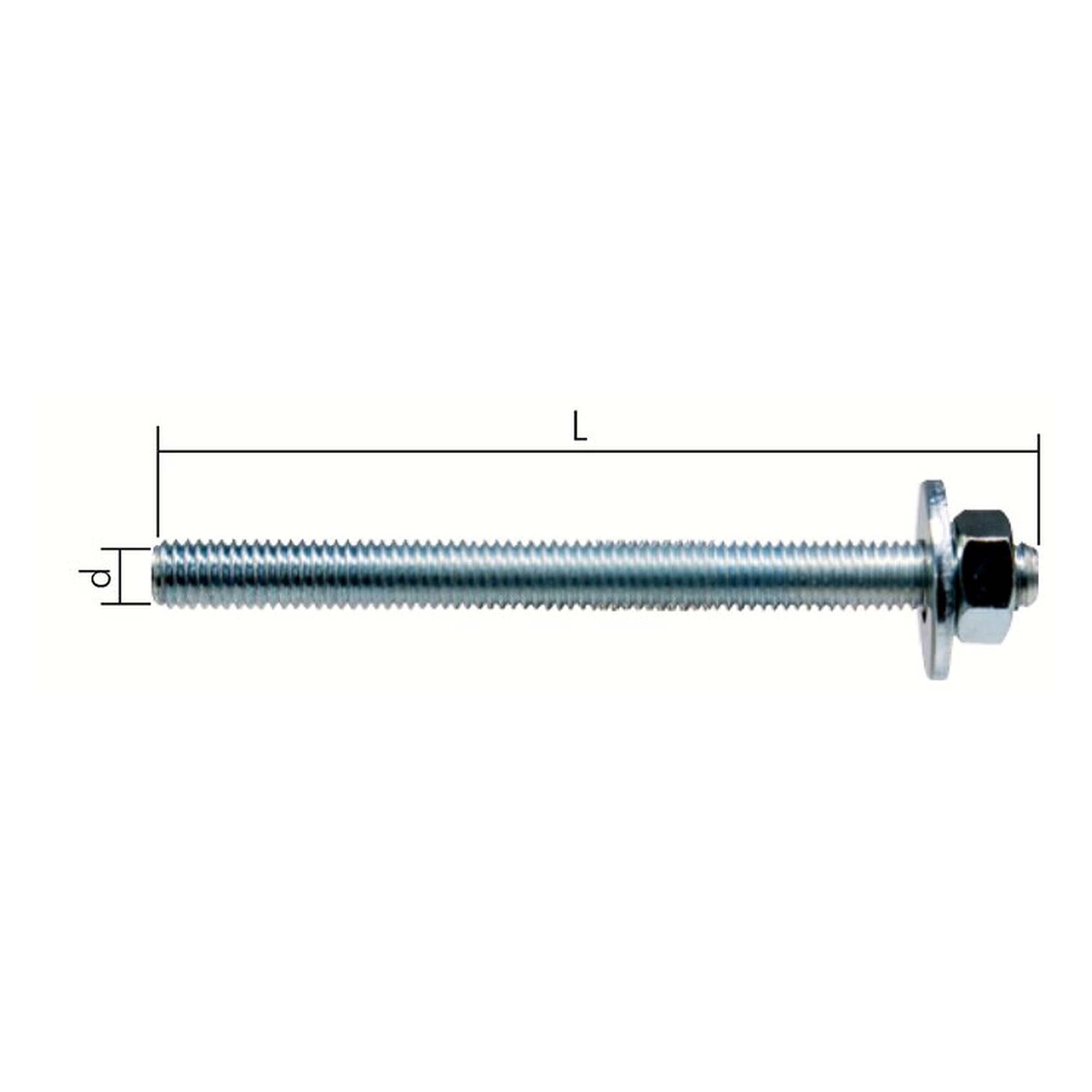 FISCHER Gewindestange, M 16 x 200, Stahl verzinkt, Gewinde d M 16