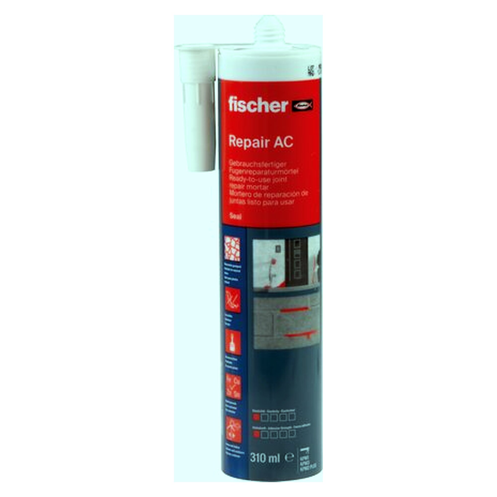FISCHER Repair AC, zementgrau, 310 ml Kartusche, Werkstattbedarf für Montage und Wartung