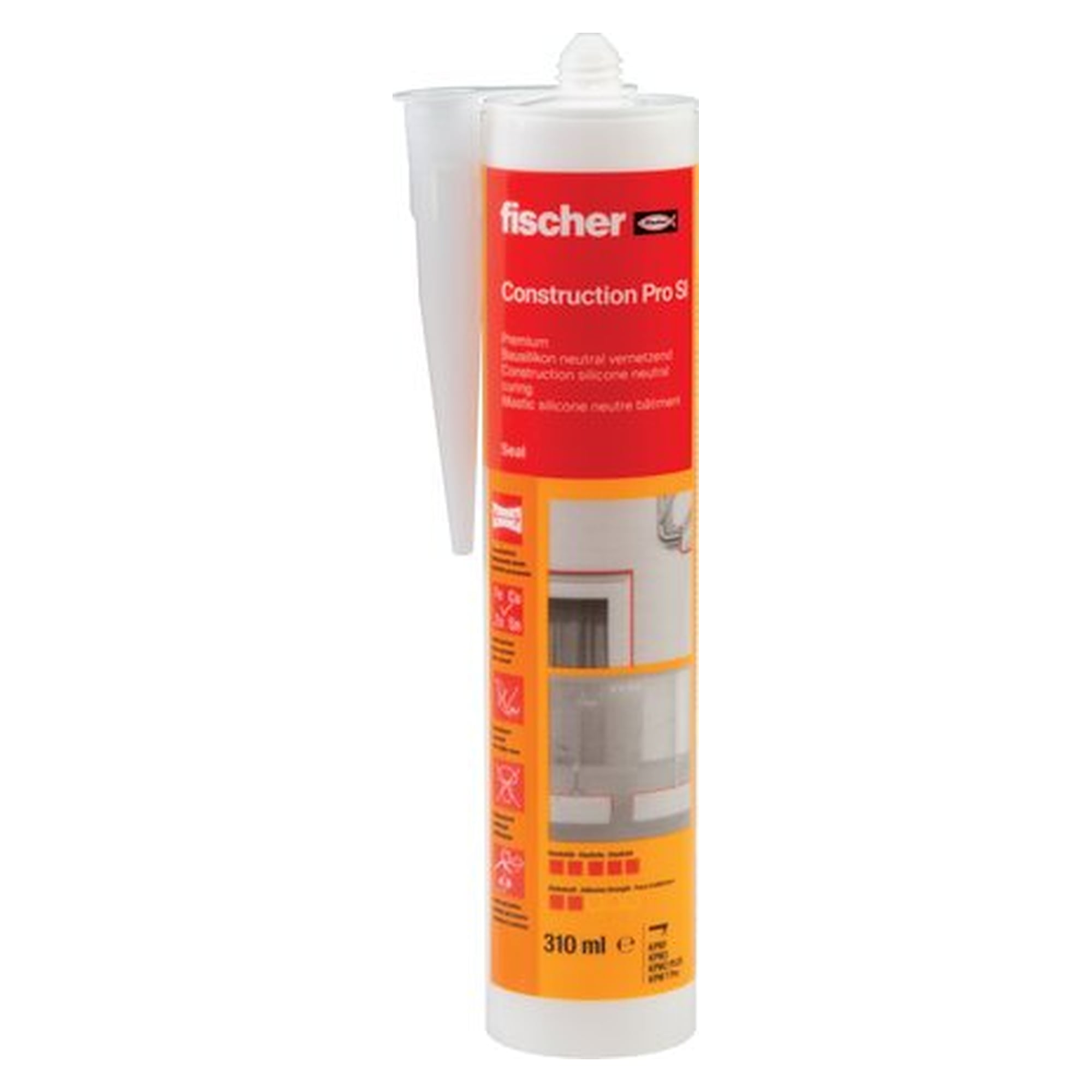 FISCHER Bausilikon Construction Pro SI, weiß, 310 ml Kartusche