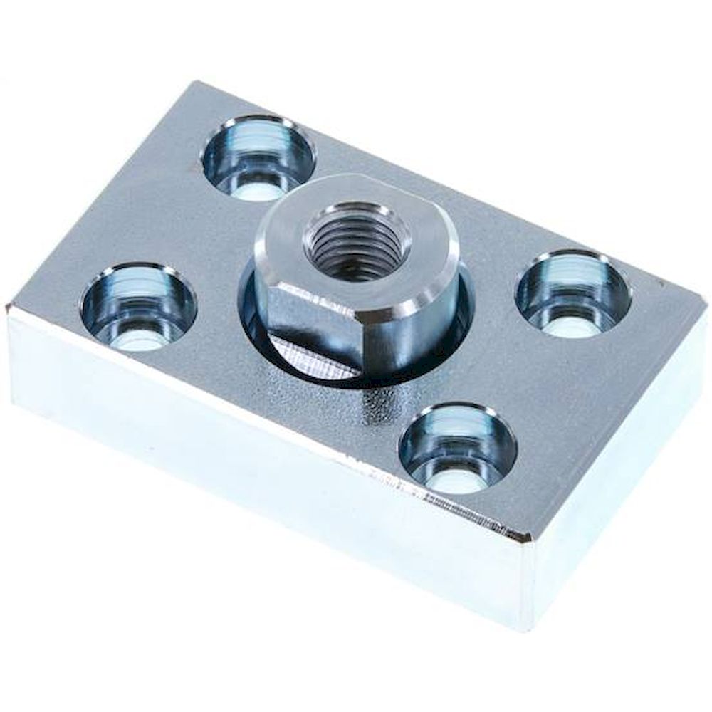 Flexo coupling m. Mounting plate, M 10x1,25, Zinc plated steel