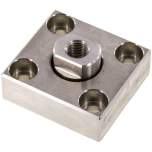 Flexo coupling m. Mounting plate, M 12x1,25, 1.4301