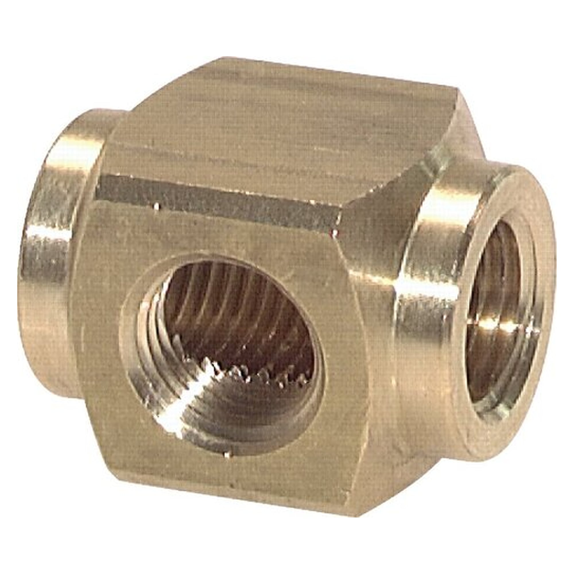 Kreuzverteiler, Gewinde 3x G 1/4", Länge 30 mm, Messing, für mehrere Verbraucher