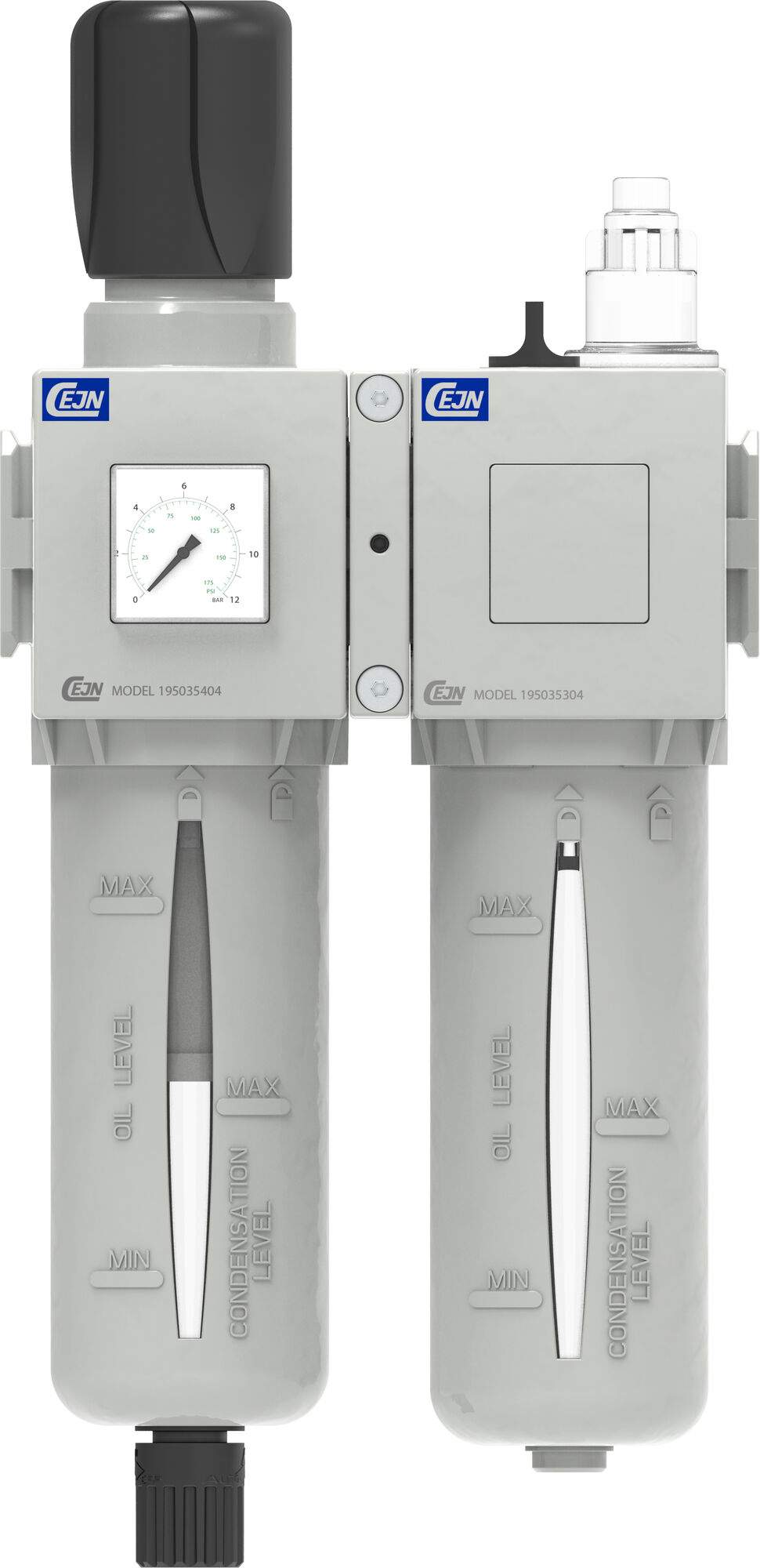 FRL unit, filter regulator and lubricator Model 652, G 1/2", 25 µm, polycarbonate bowl - Cejn 195035605