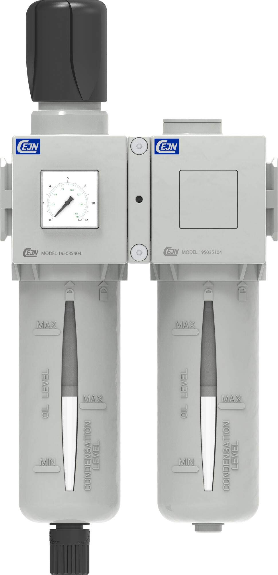FRL unit, filter regulator and fine filter Model 652, G 1/2", 0.01 µm, polycarbonate bowl - Cejn 195035635