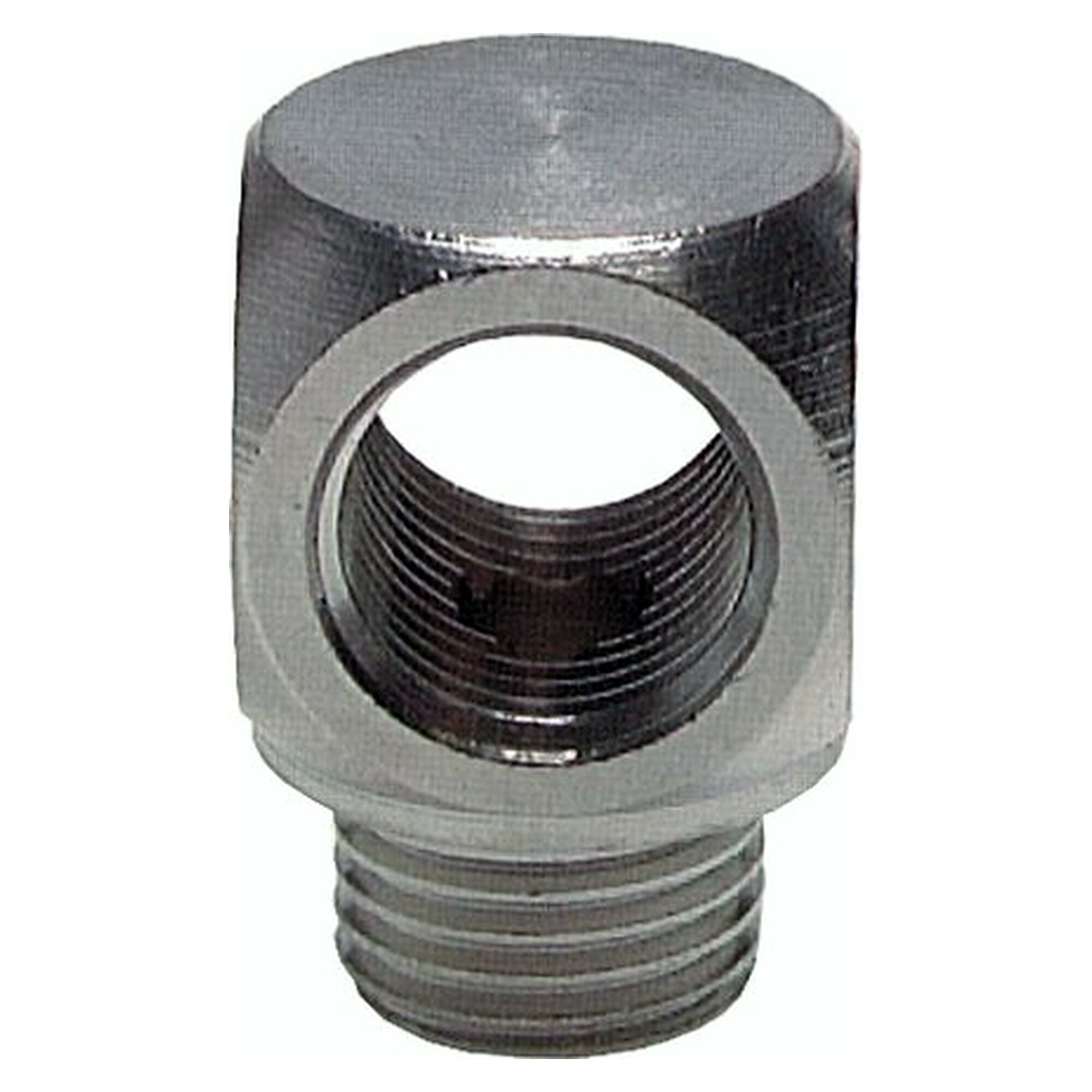 T-Stück, Außengewinde G 1/8", Messing vernickelt, Abzweig für Rohrleitungen
