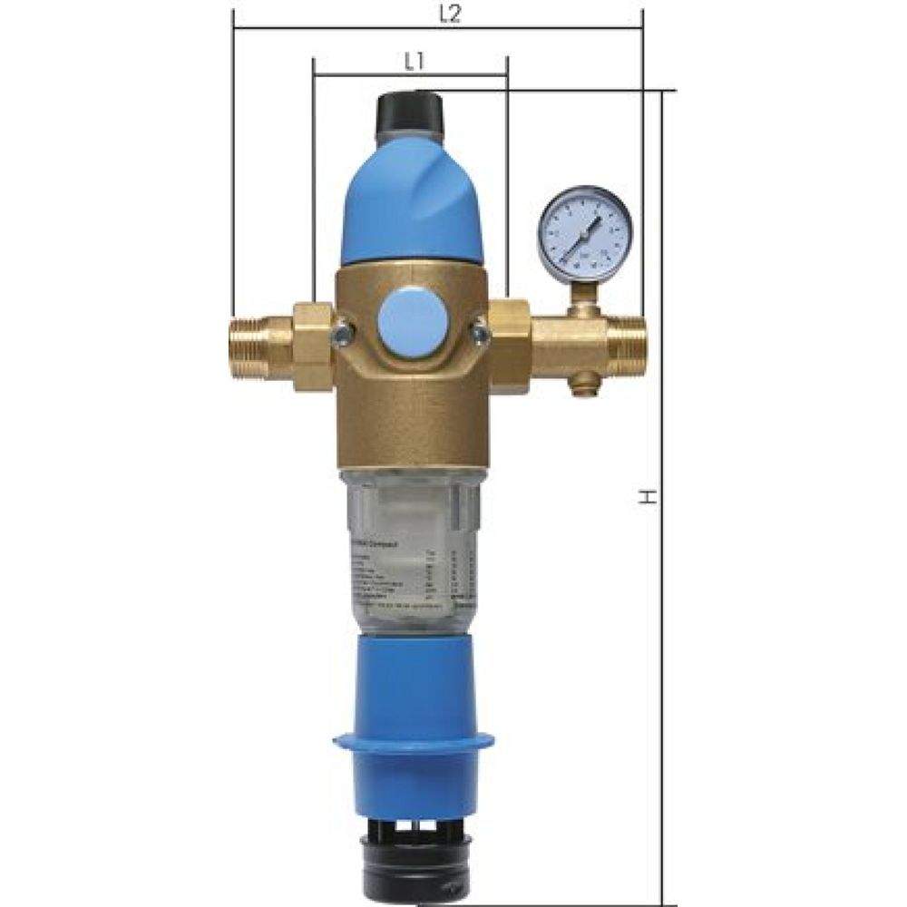 FRWR 34 F Rückspülfilter/Druckminderer f. Trinkwasser, R 3/4", DVGW