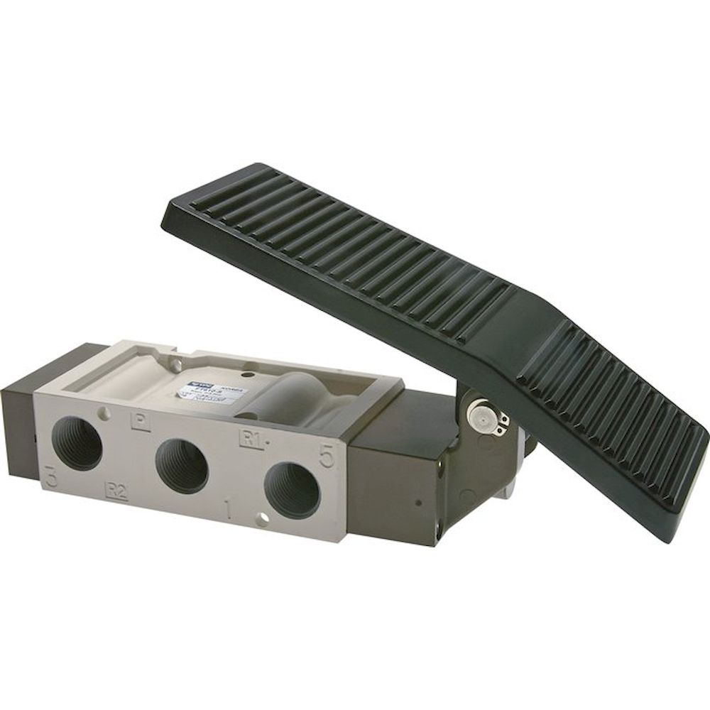 YPC FT640D. 5/3-way (centre position vented)-foot valve, G 1/2", Detend