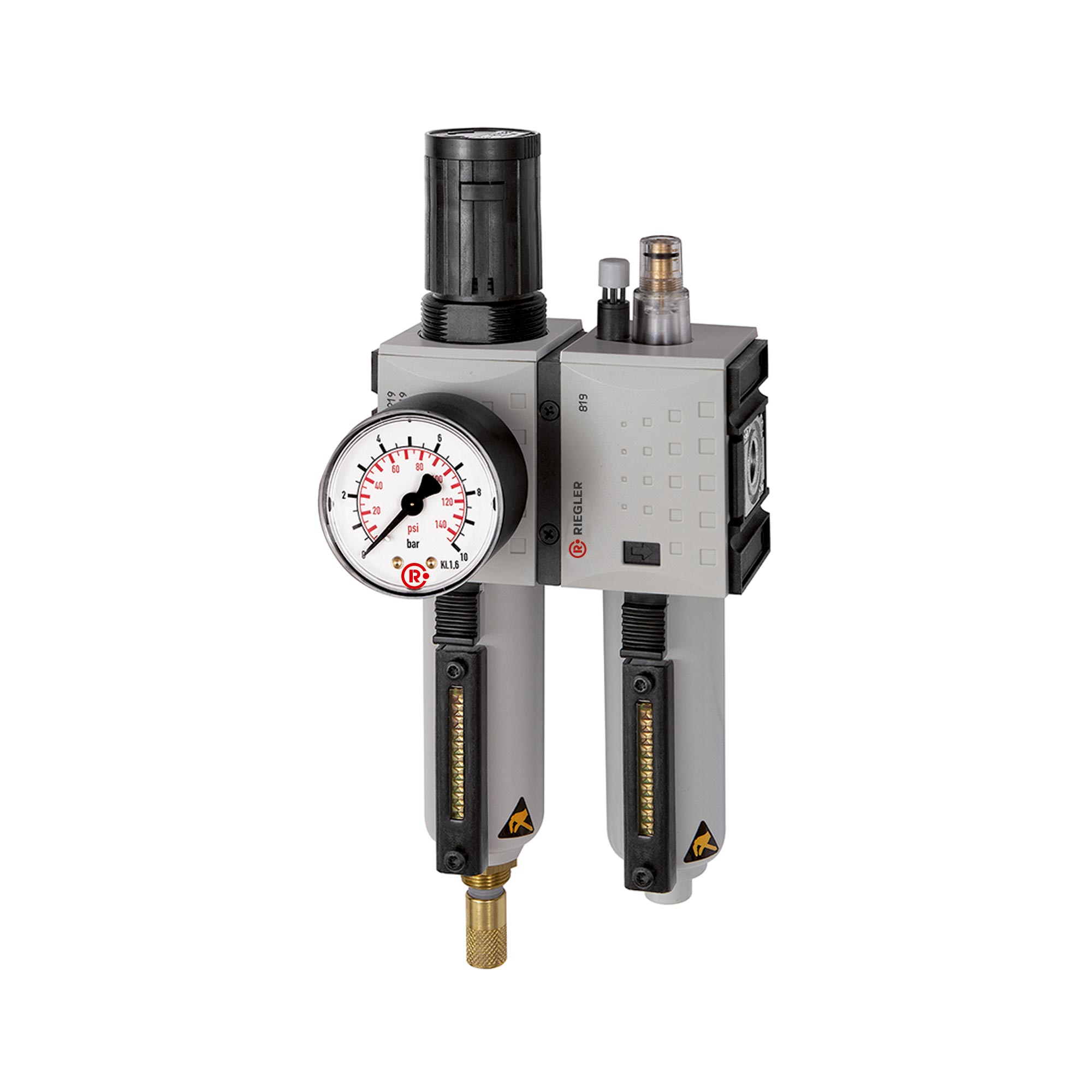 Service unit 2-part »FUTURA«, Metal, Size 4, G 1, 0.5-8, Fully - Riegler 152451
