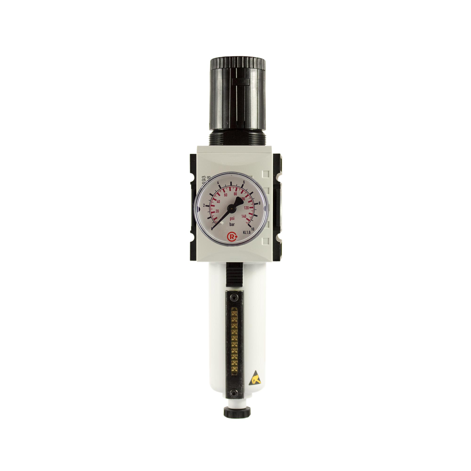Filter regulator »Futura«, Metal, Size 2, G 3/8, 0.1-1 bar, Semi - Riegler 139484