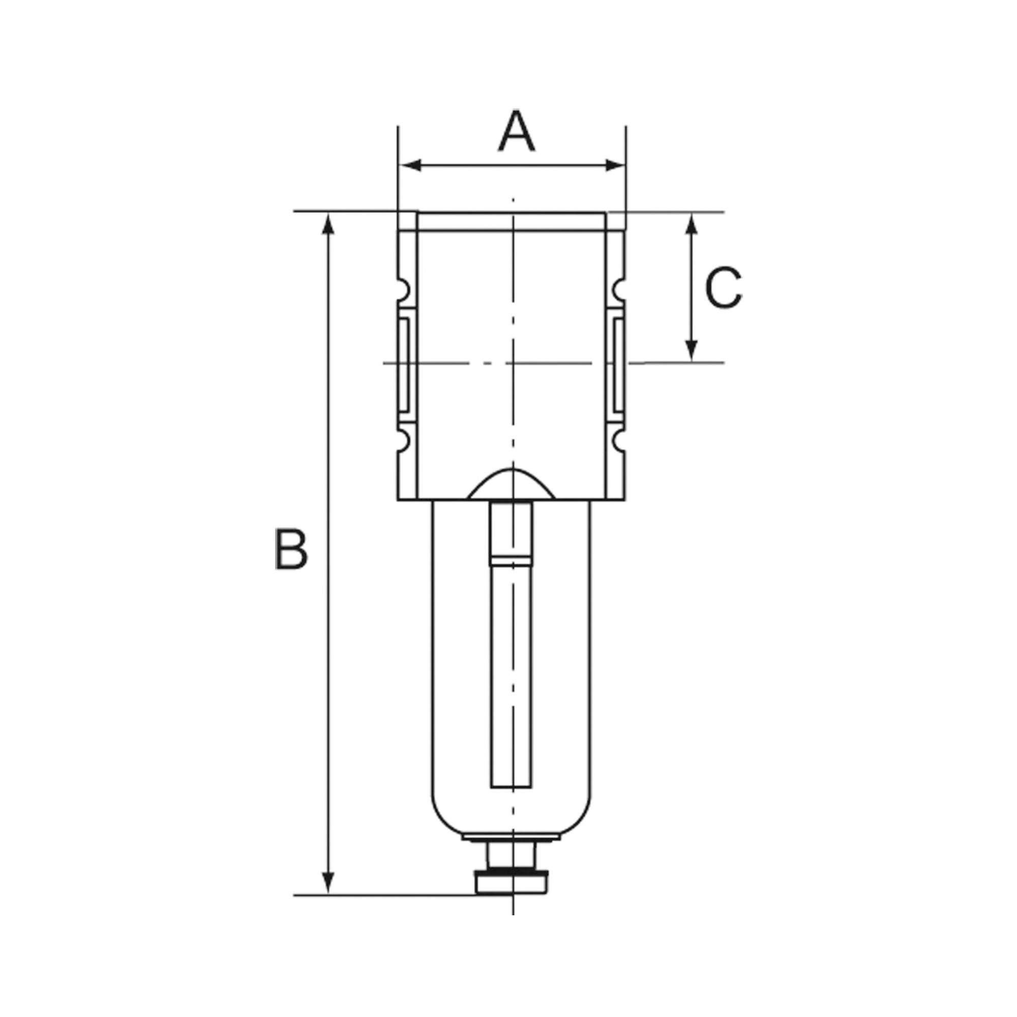 Microfilter »Futura«, PC container, 0.01 µm, Size 1, G 1/4, Semi - Riegler 100175
