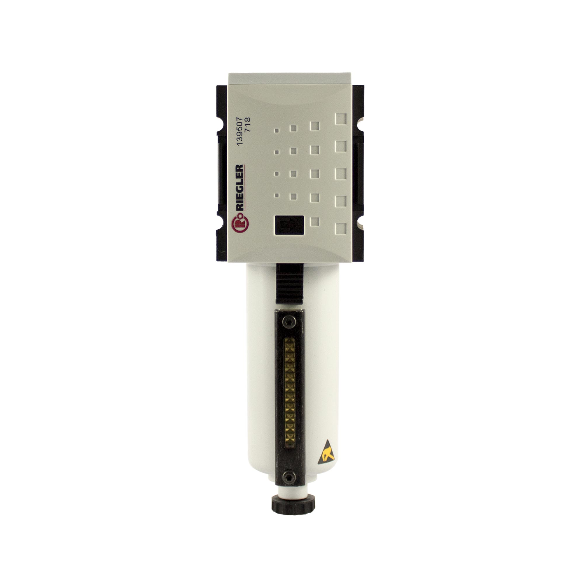 Filter »FUTURA«, Metal container, 5 µm, Size 2, G 3/8, Semi auto. - Riegler 139506