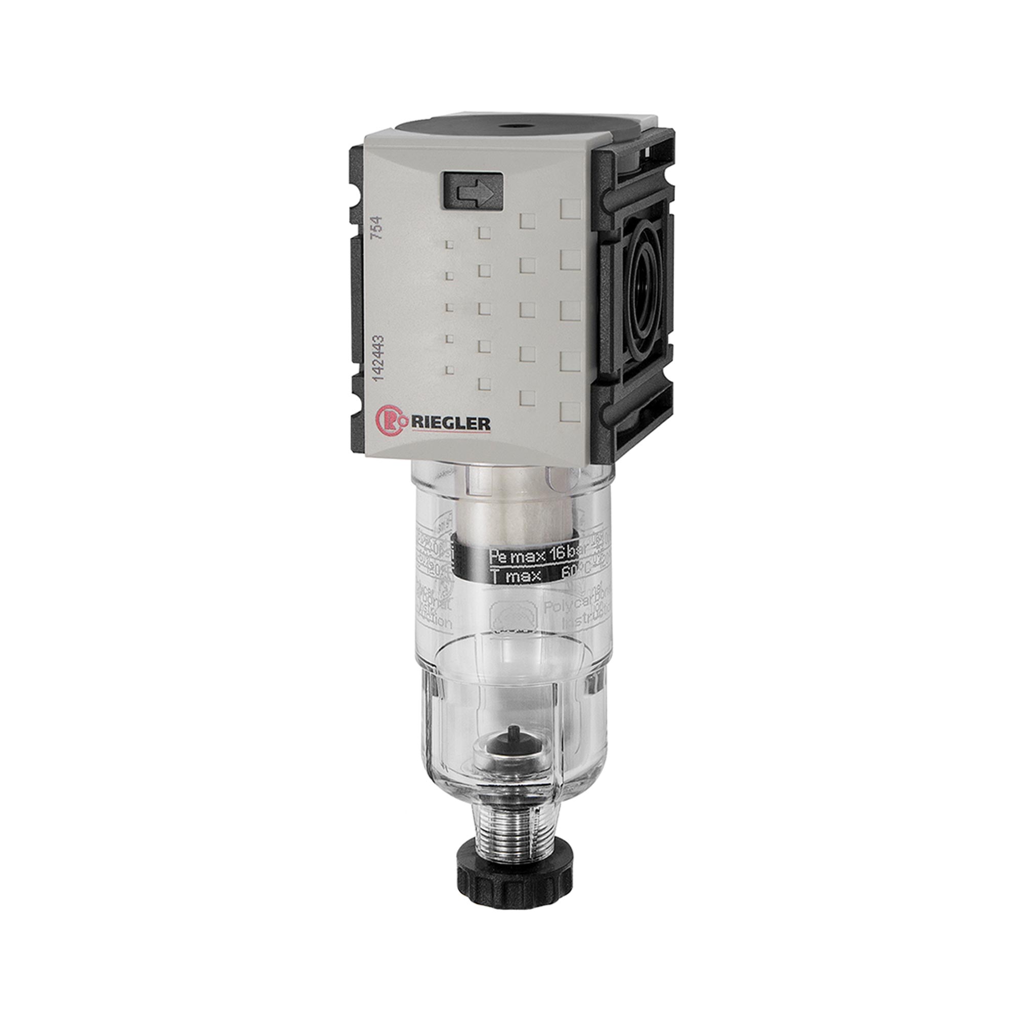 Pre-filter »FUTURA-mini« with PC container, 0.3 µm, Size 0 - Riegler K2031